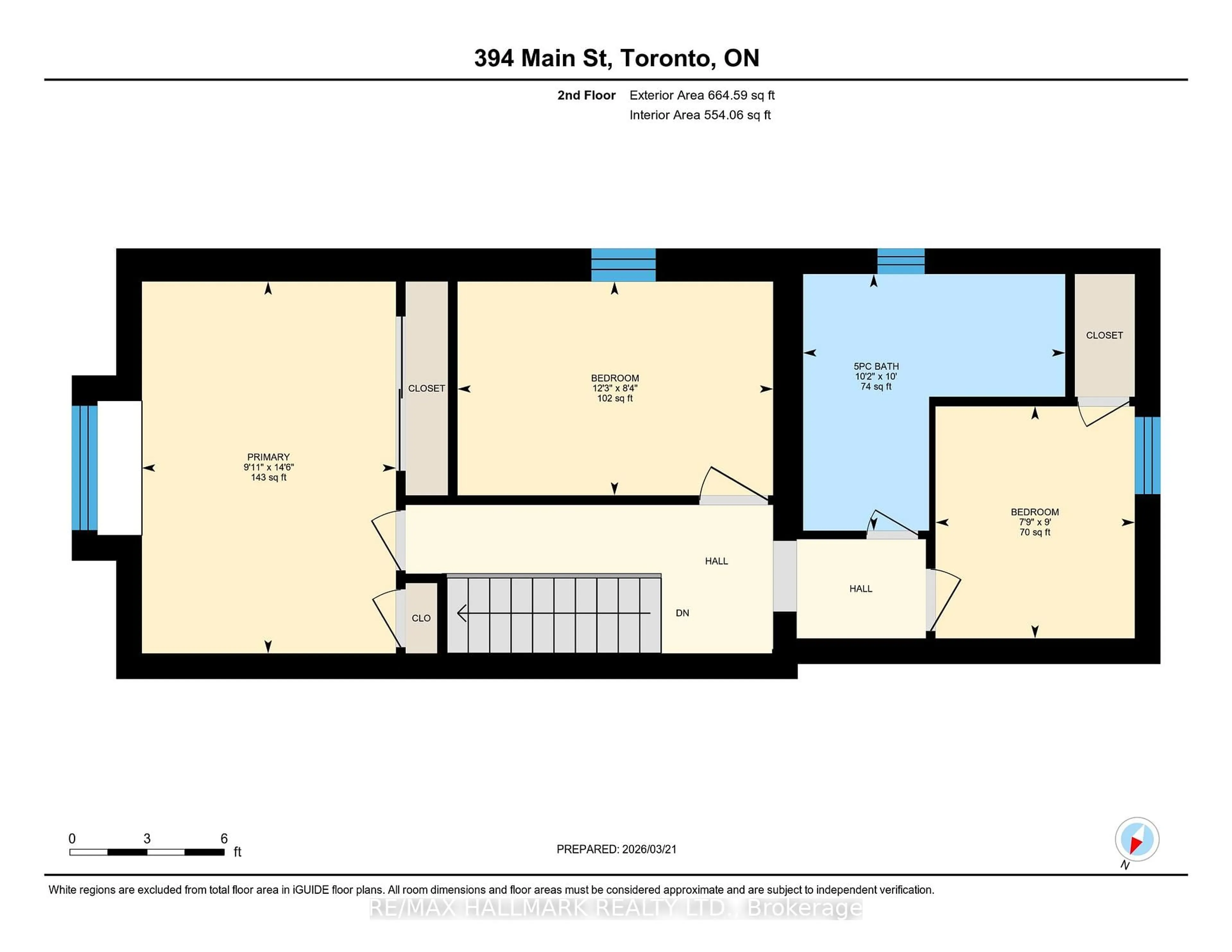 Floor plan for 394 Main St, Toronto Ontario M4C 4X8