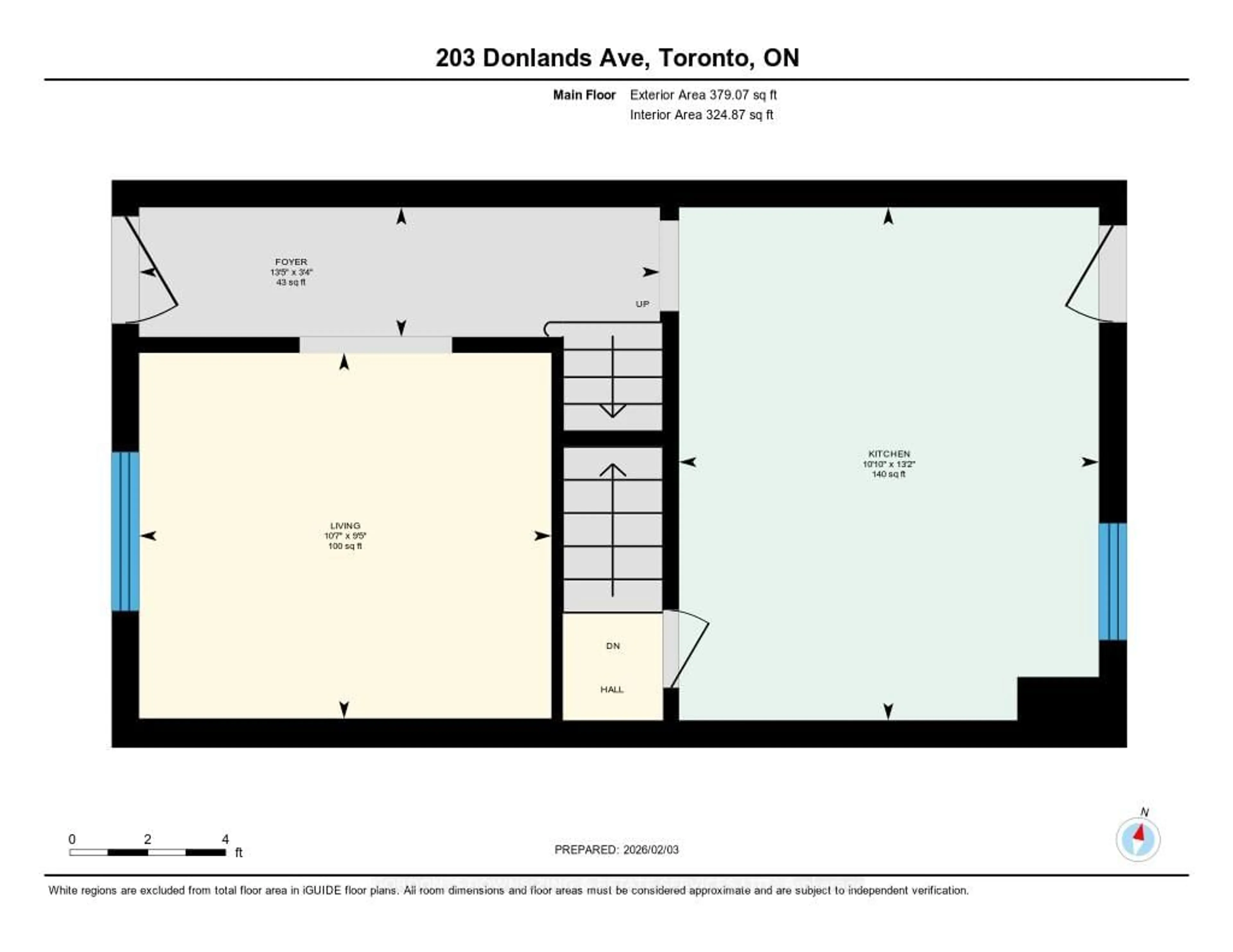 Floor plan for 203 Donlands Ave, Toronto Ontario M4J 3P9