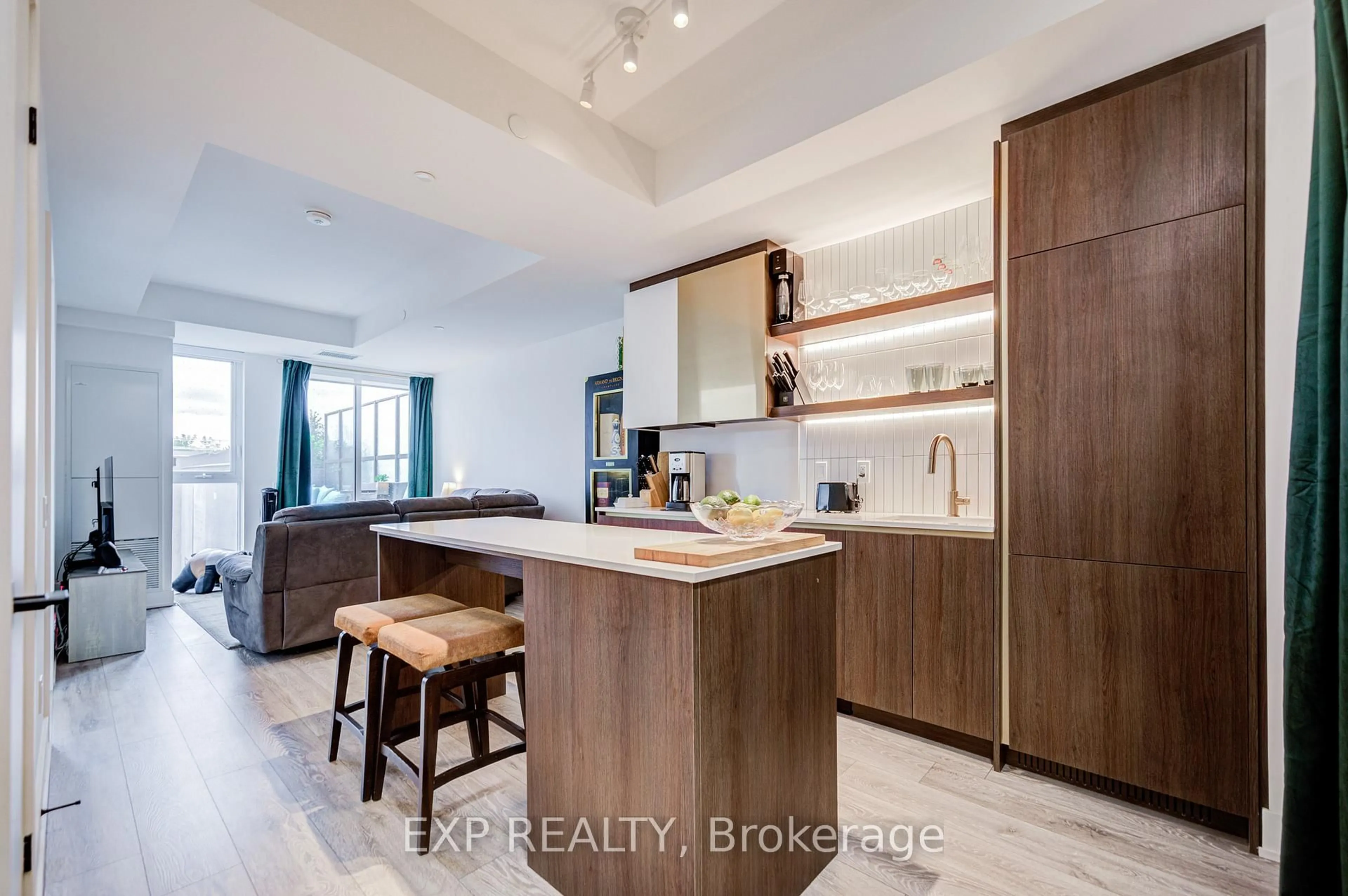 Open concept kitchen, unknown for 1285 Queen St #211, Toronto Ontario M4L 1C2