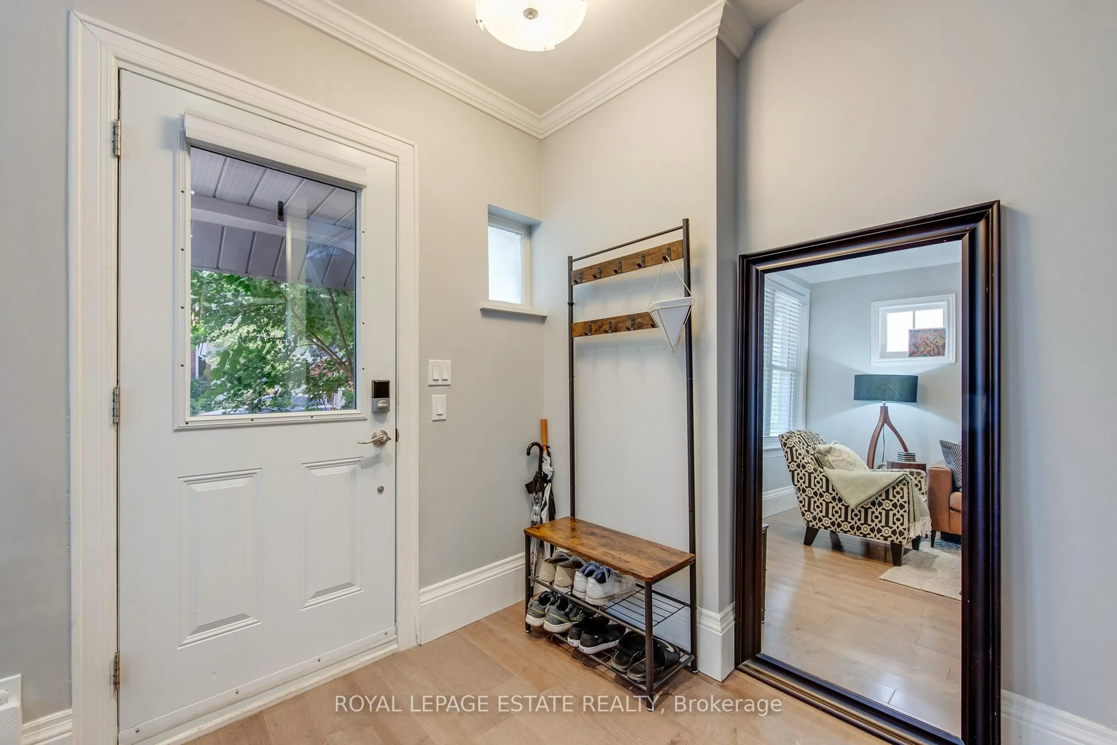 Indoor entryway for 138 Woodmount Ave, Toronto Ontario M4C 3Y8