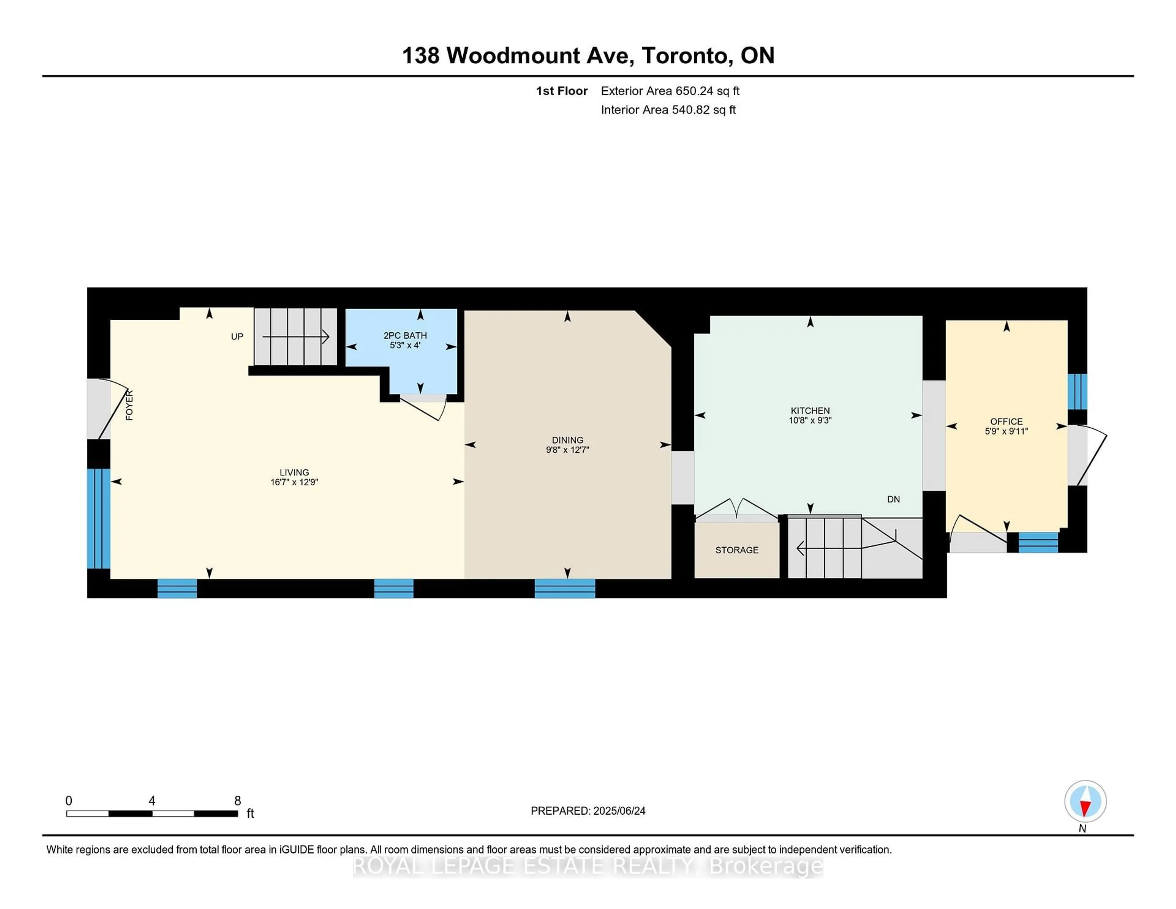 Floor plan for 138 Woodmount Ave, Toronto Ontario M4C 3Y8