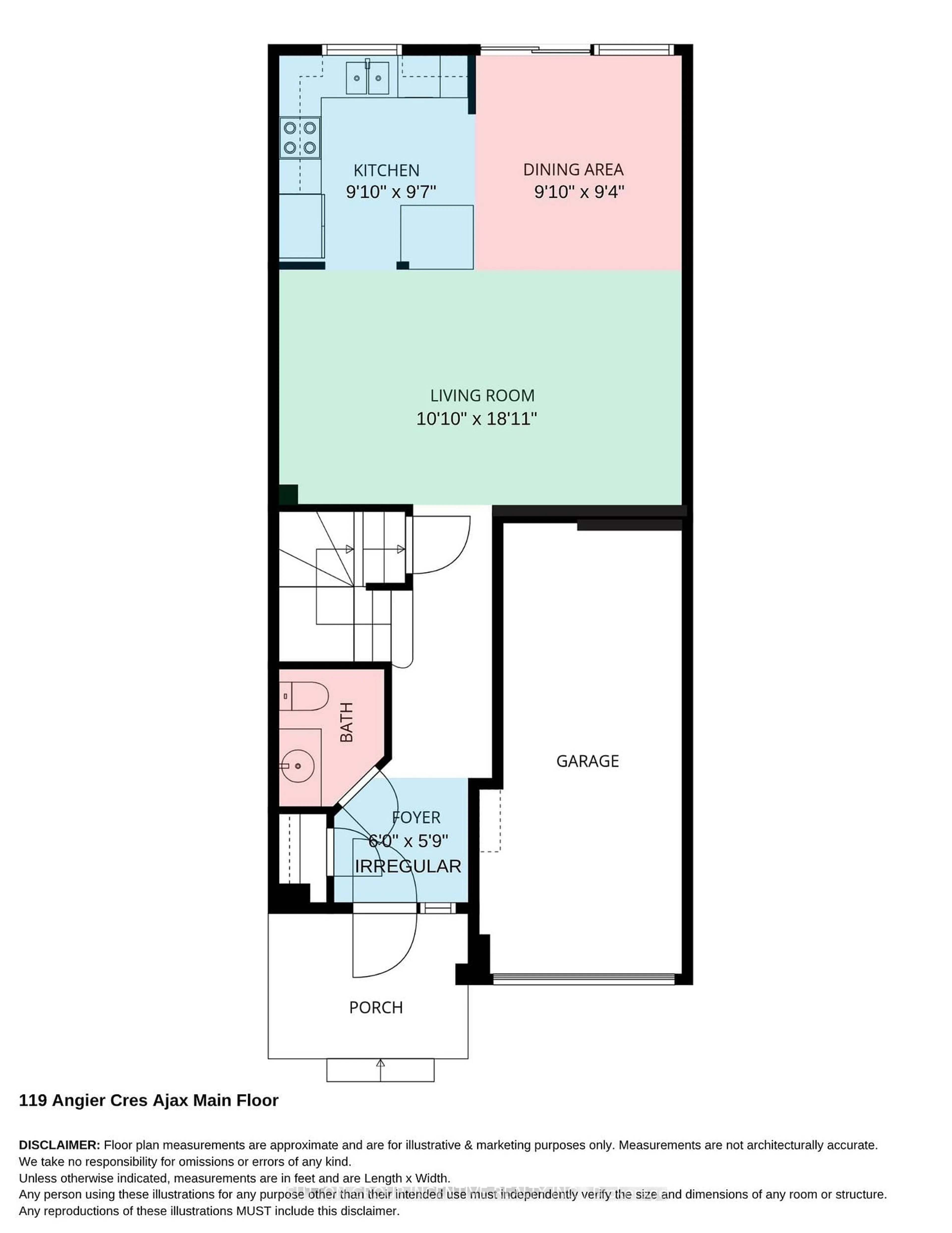Floor plan for 119 Angier Cres, Ajax Ontario L1S 7R4