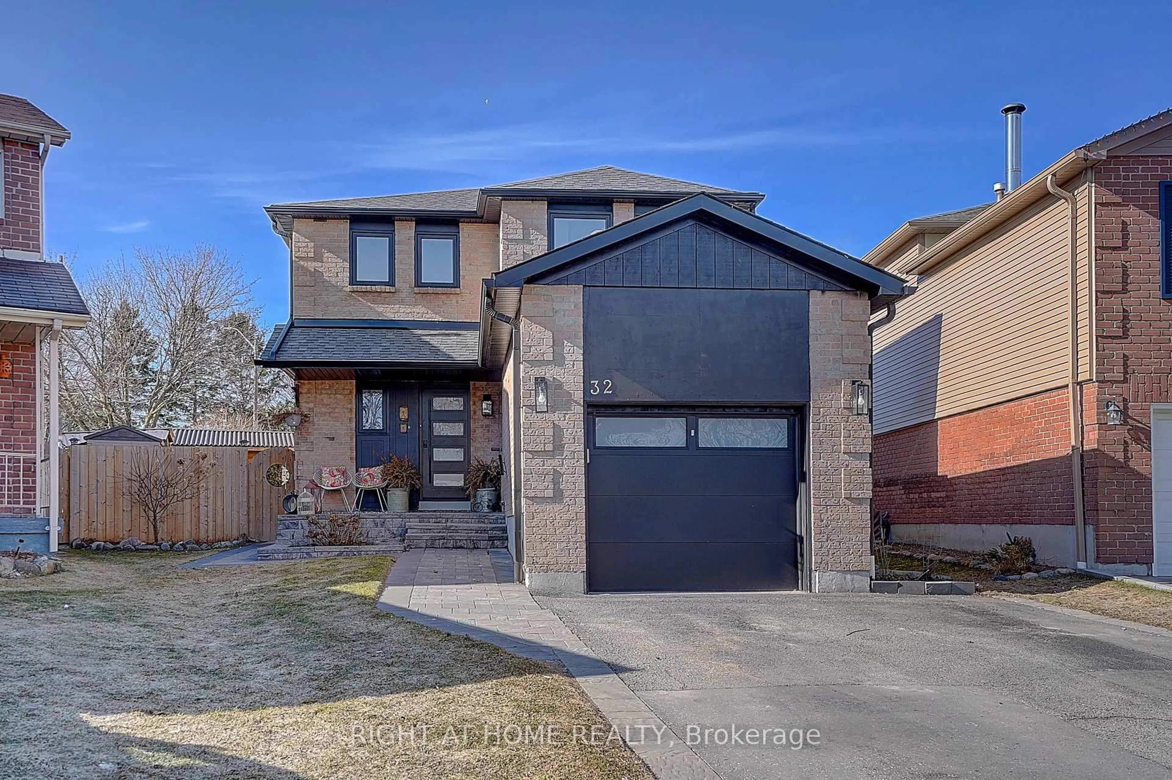 Home with brick exterior material, street for 32 Miles Dr, Ajax Ontario L1Z 1C7