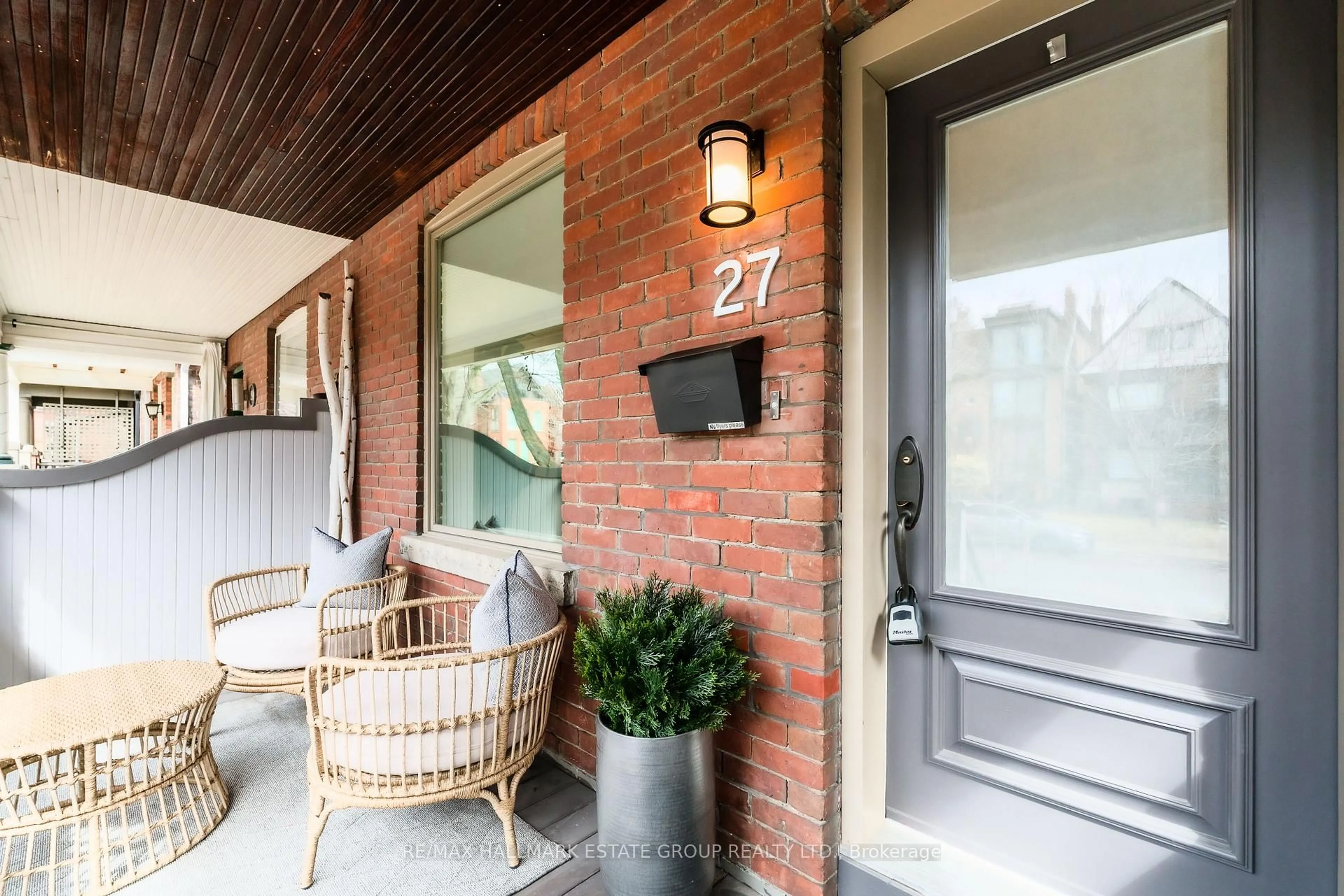 Home with brick exterior material, street for 27 Rainsford Rd, Toronto Ontario M4L 3N5
