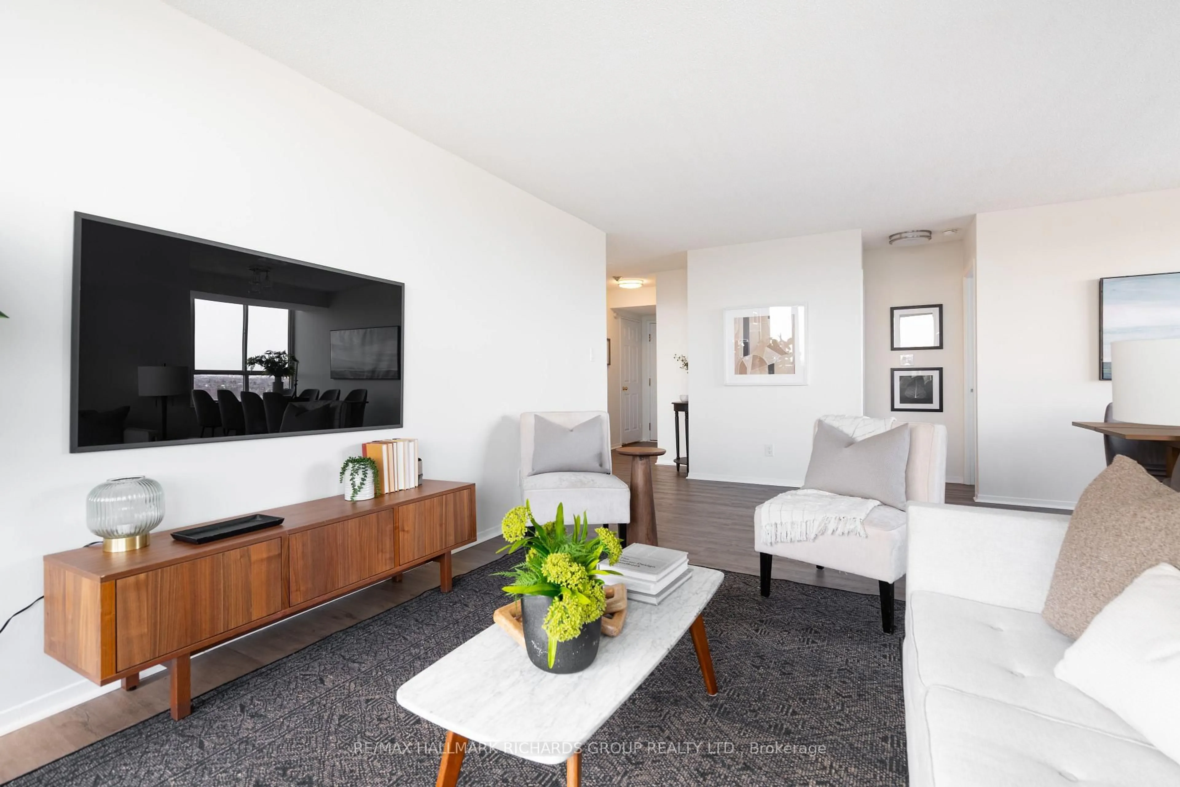 Living room with furniture, unknown for 30 Thunder Grve #1811, Toronto Ontario M1V 4A3