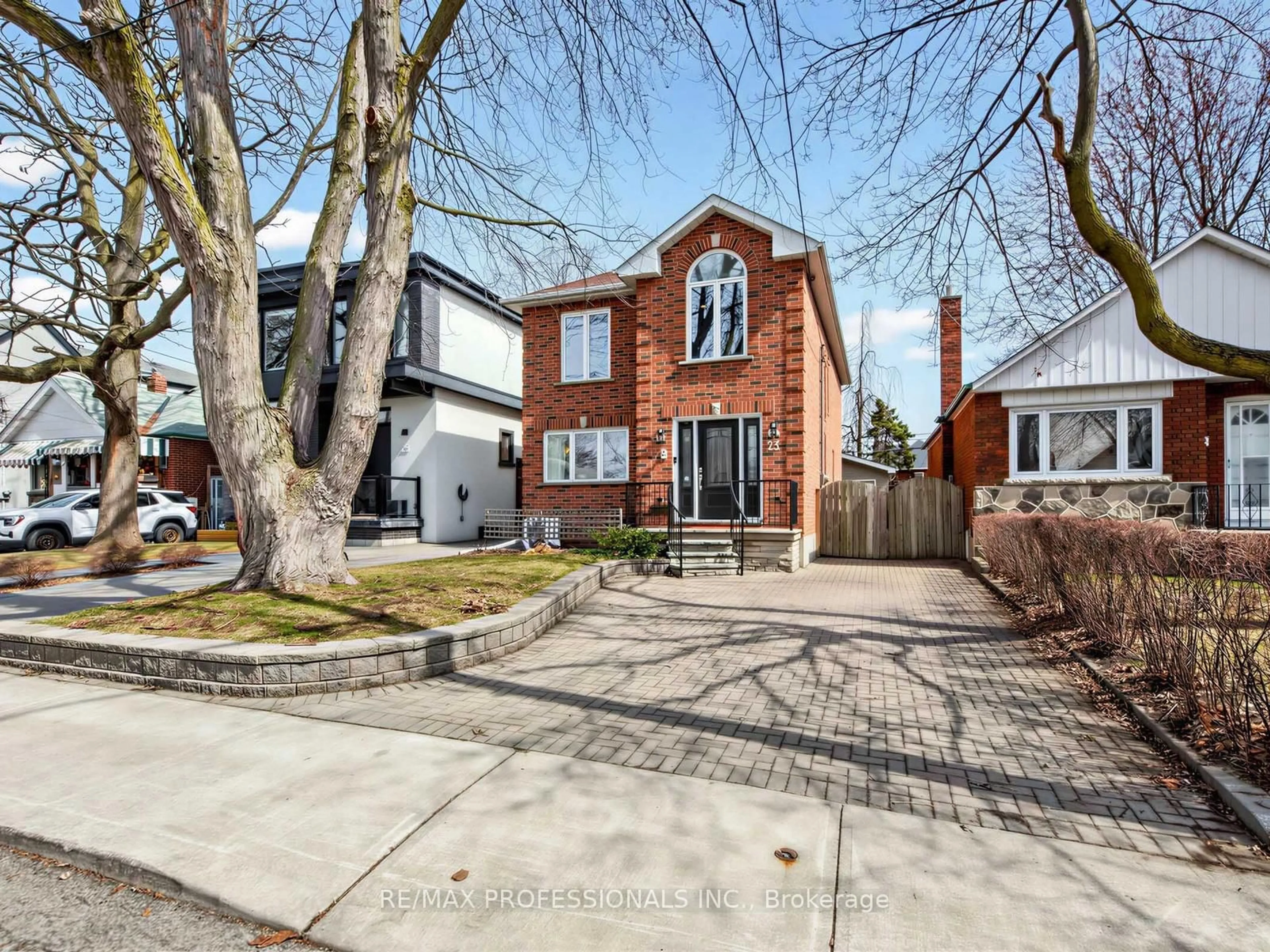 Home with brick exterior material, street for 23 Mckayfield Rd, Toronto Ontario M4J 4P6