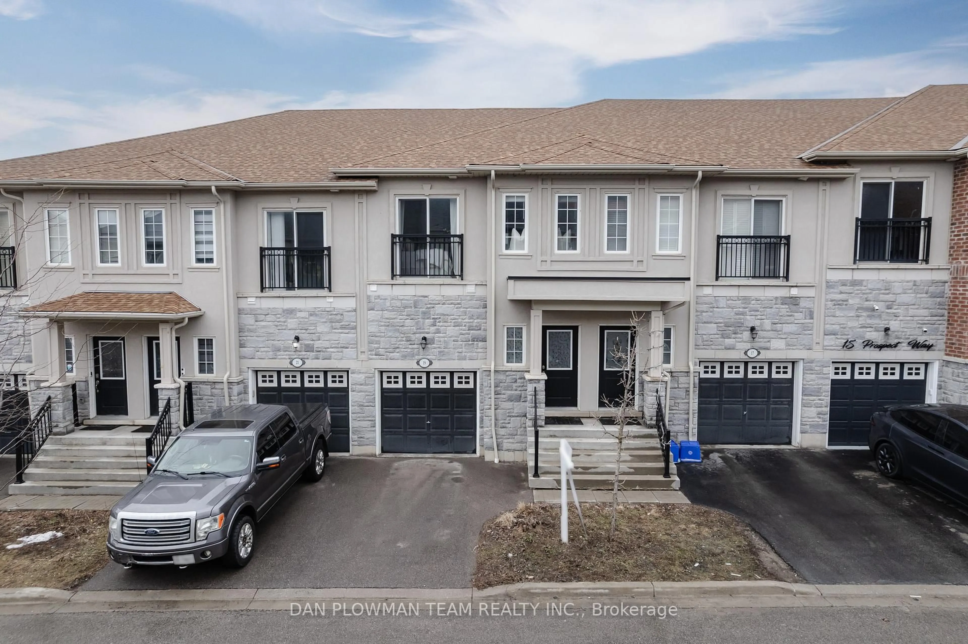 A pic from outside/outdoor area/front of a property/back of a property/a pic from drone, unknown for 19 Prospect Way, Whitby Ontario L1N 0L4