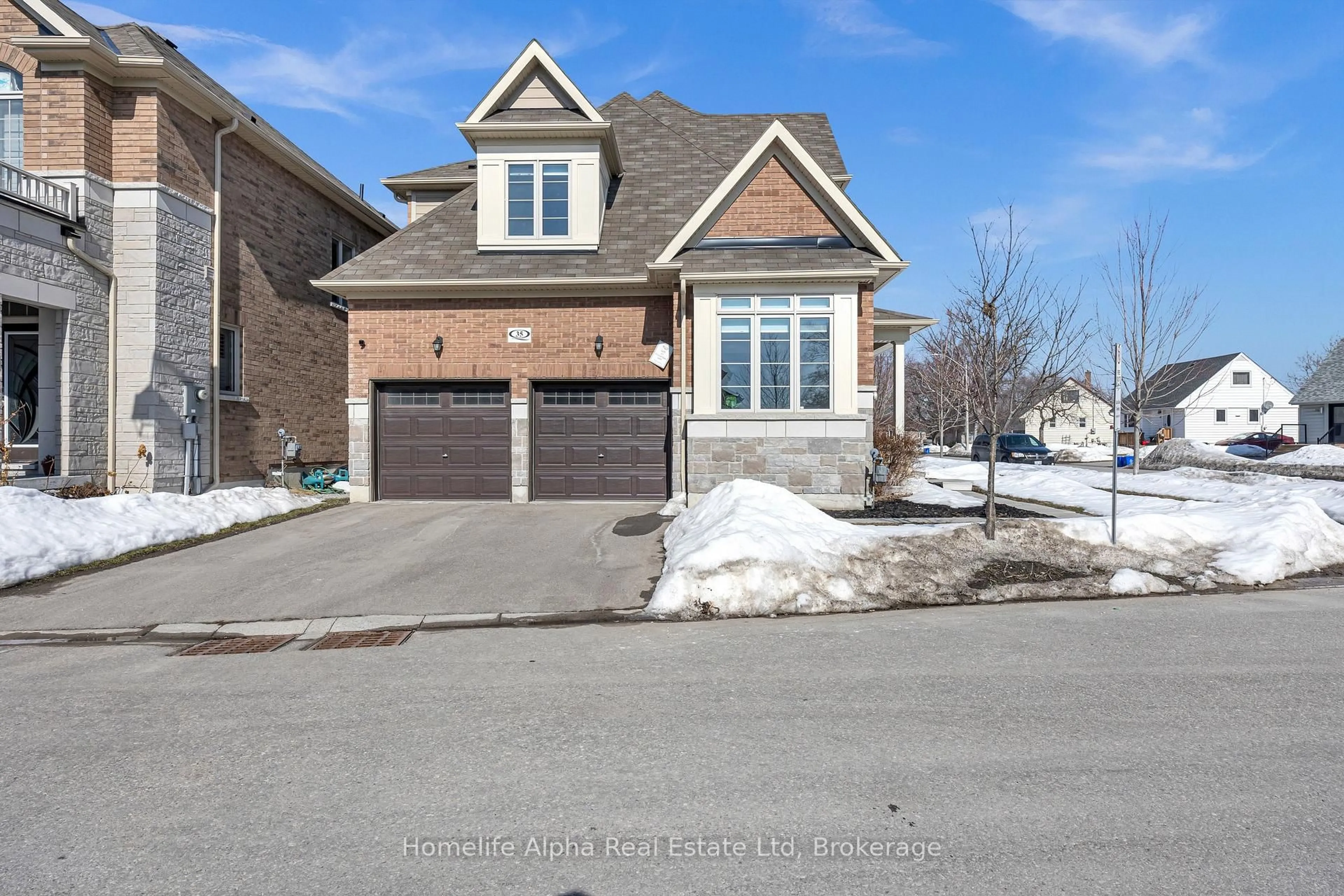 Home with brick exterior material, street for 35 Hassard - Short Lane, Ajax Ontario L1S 0G4