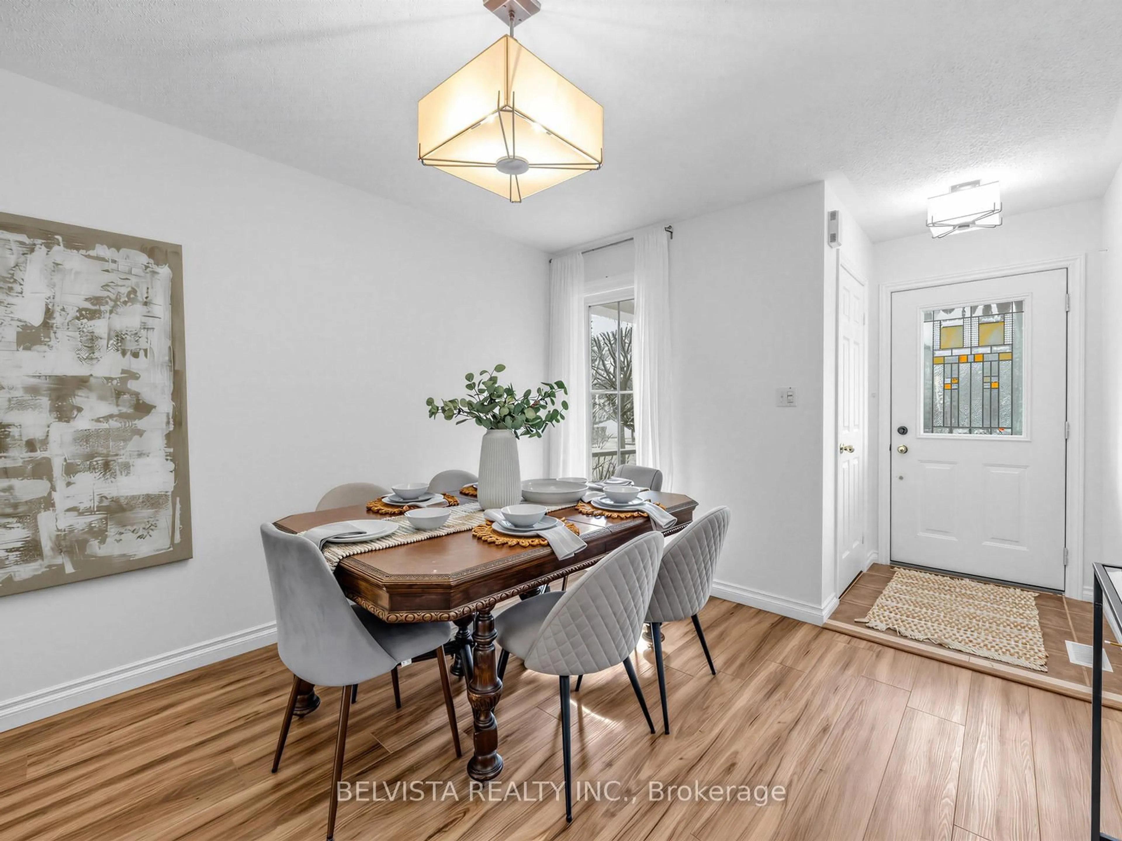 Dining room, wood/laminate floor for 69 Boyd Cres, Ajax Ontario L1Z 1Y3