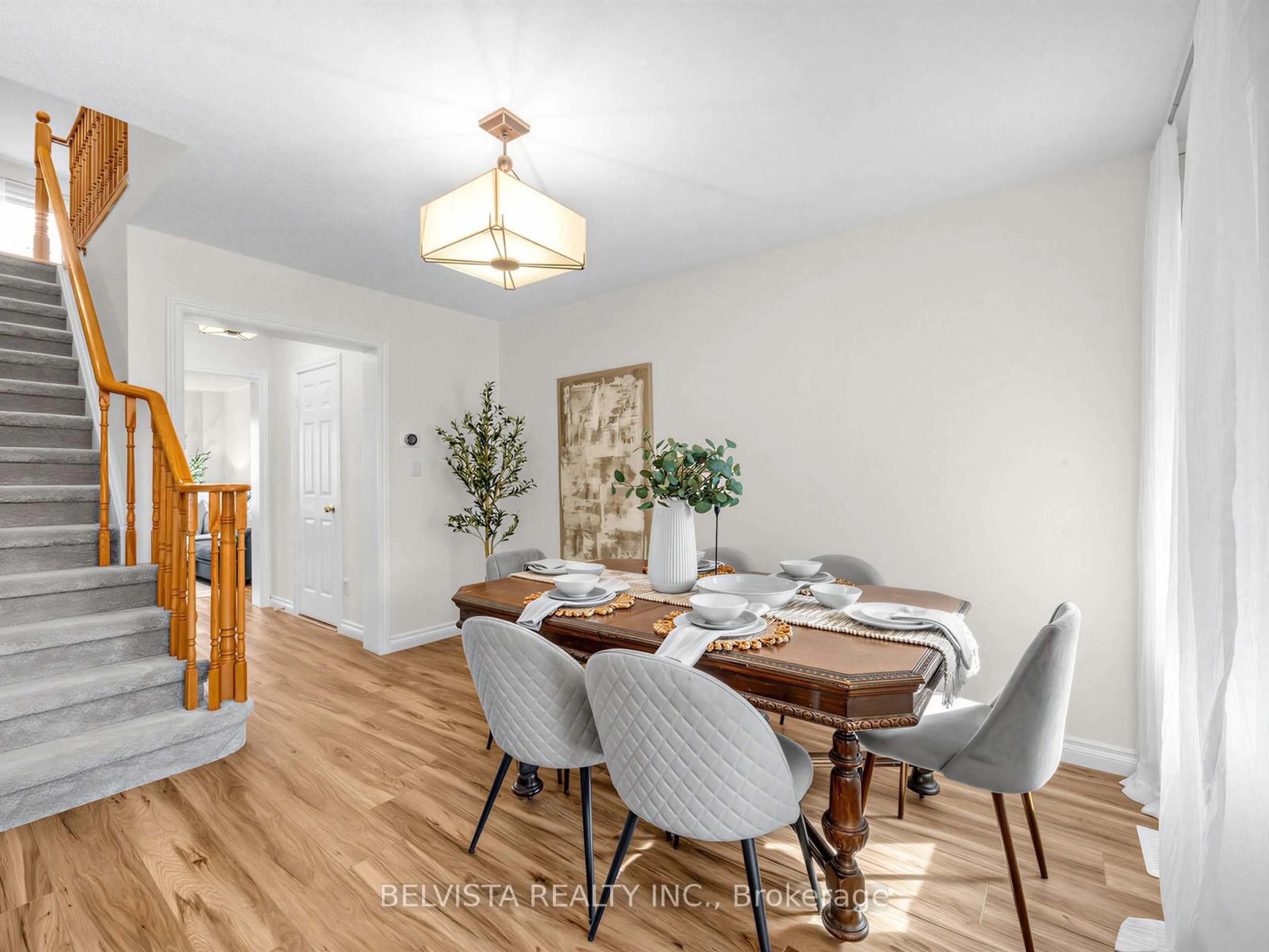 Dining room, wood/laminate floor for 69 Boyd Cres, Ajax Ontario L1Z 1Y3