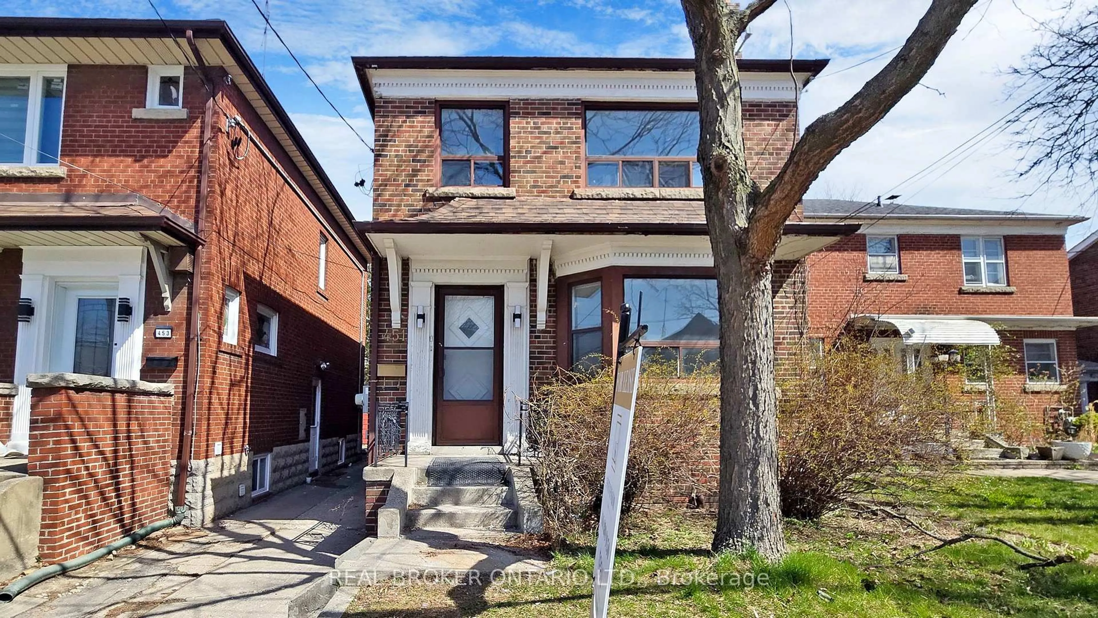 Home with brick exterior material, street for 451 Donlands Ave, Toronto Ontario M4J 3S4