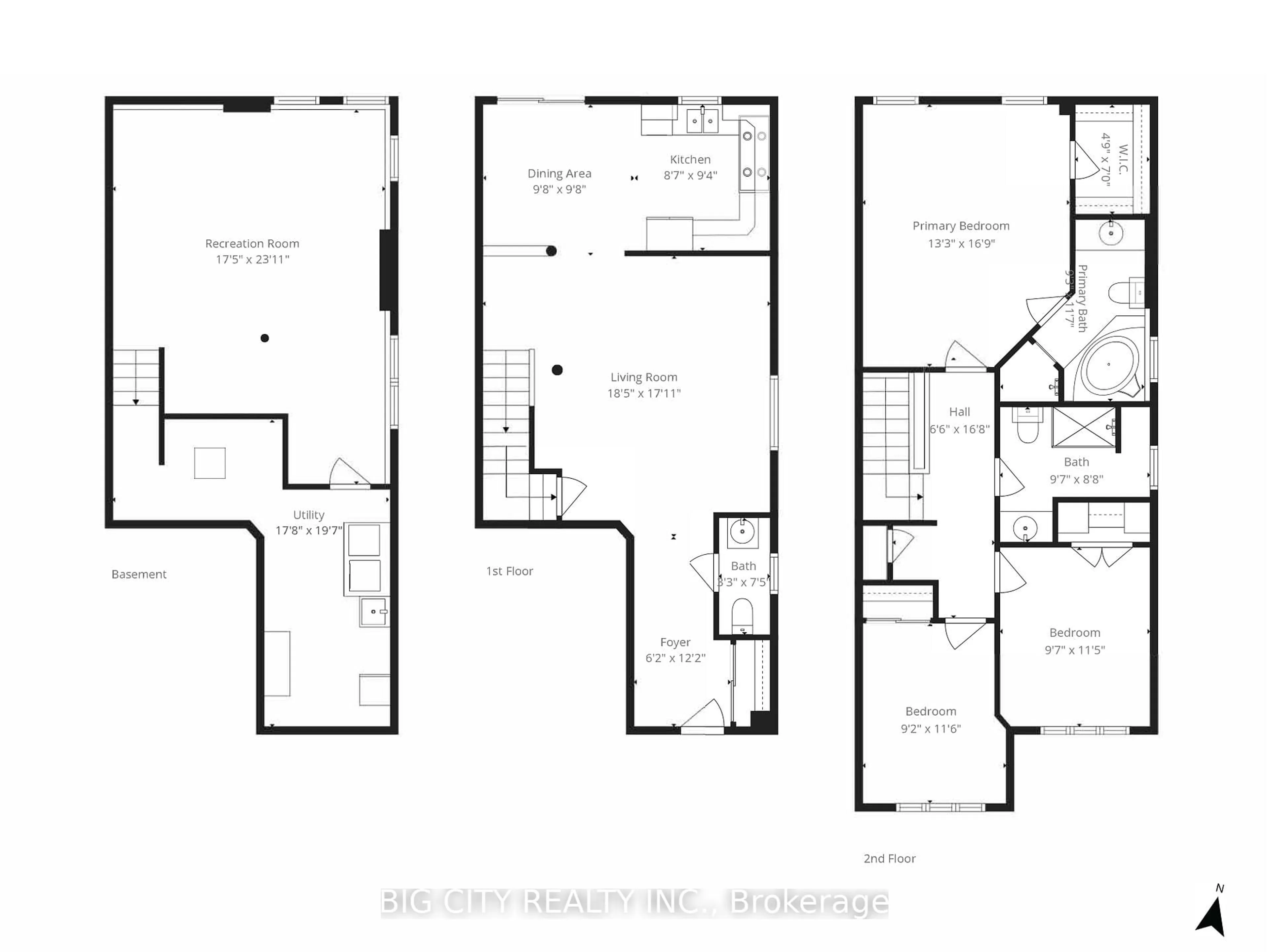 Floor plan for 16 Amy Crt, Whitby Ontario L1R 3N7