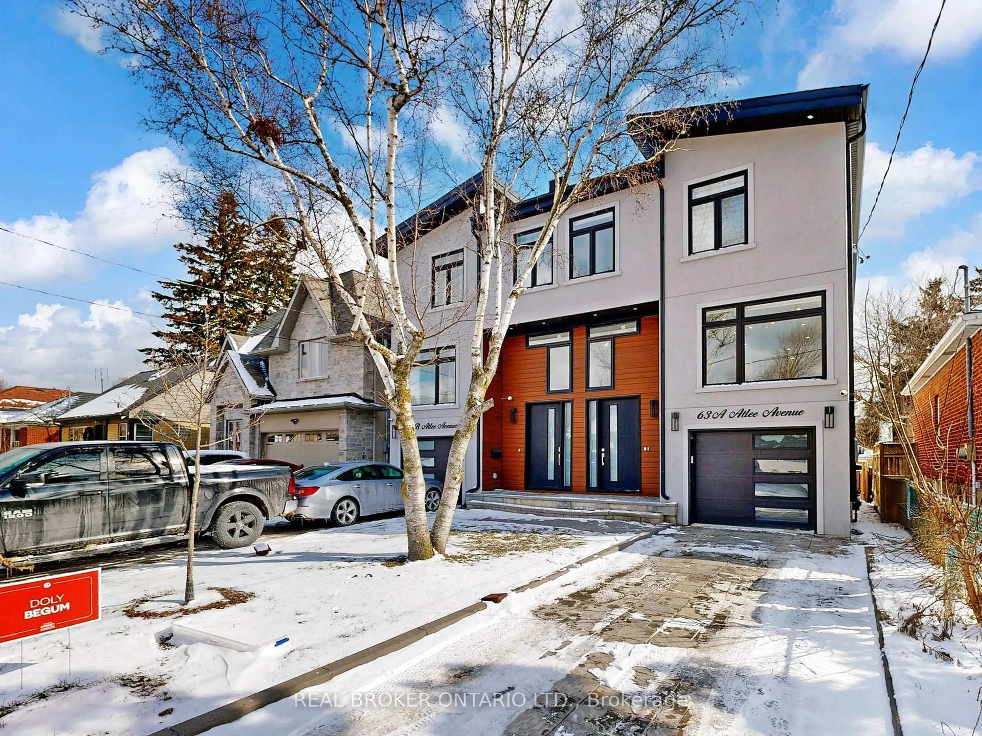 Home with brick exterior material, street for 63A Atlee Ave, Toronto Ontario M1N 3X3