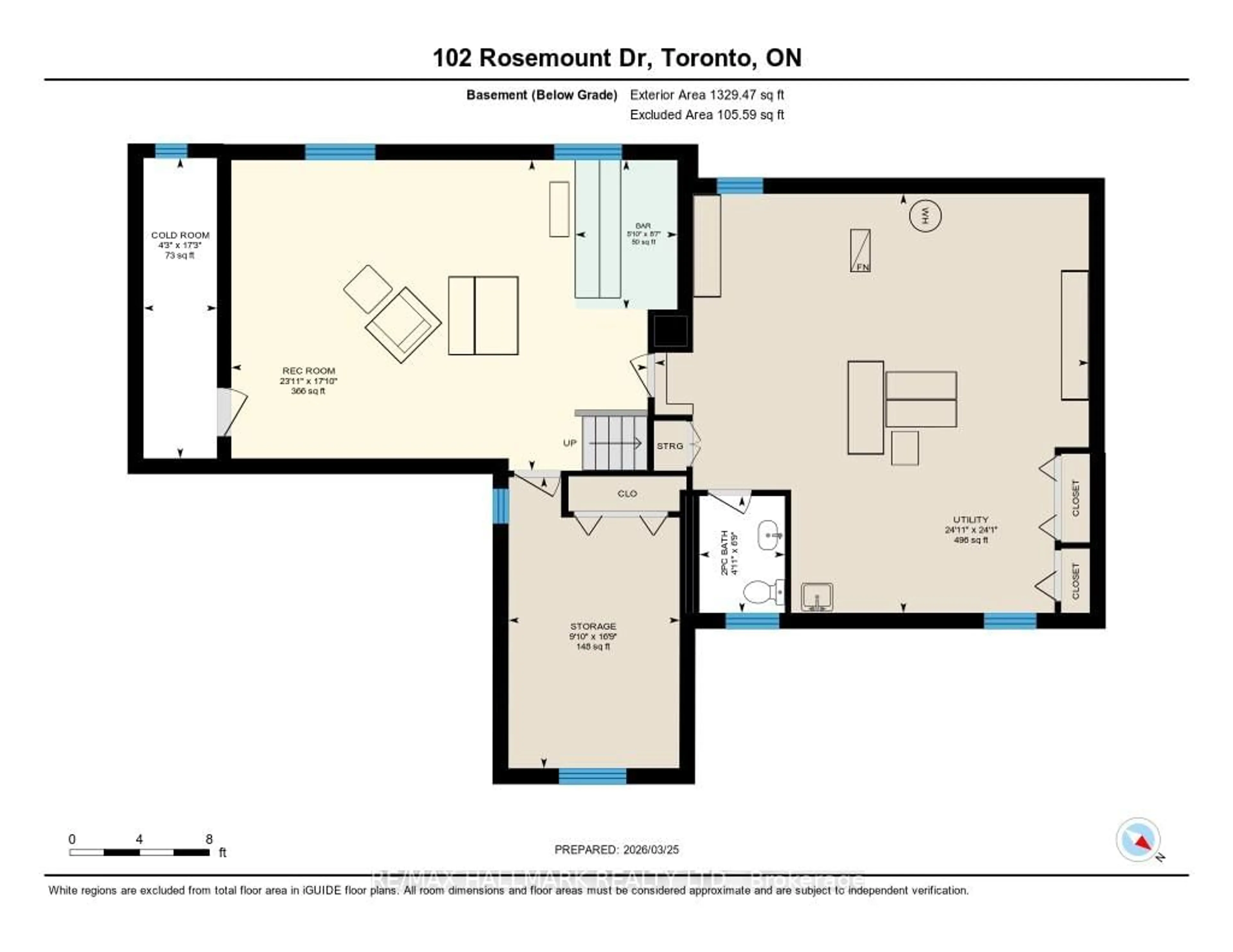 Floor plan for 102 Rosemount Dr, Toronto Ontario M1K 2X3