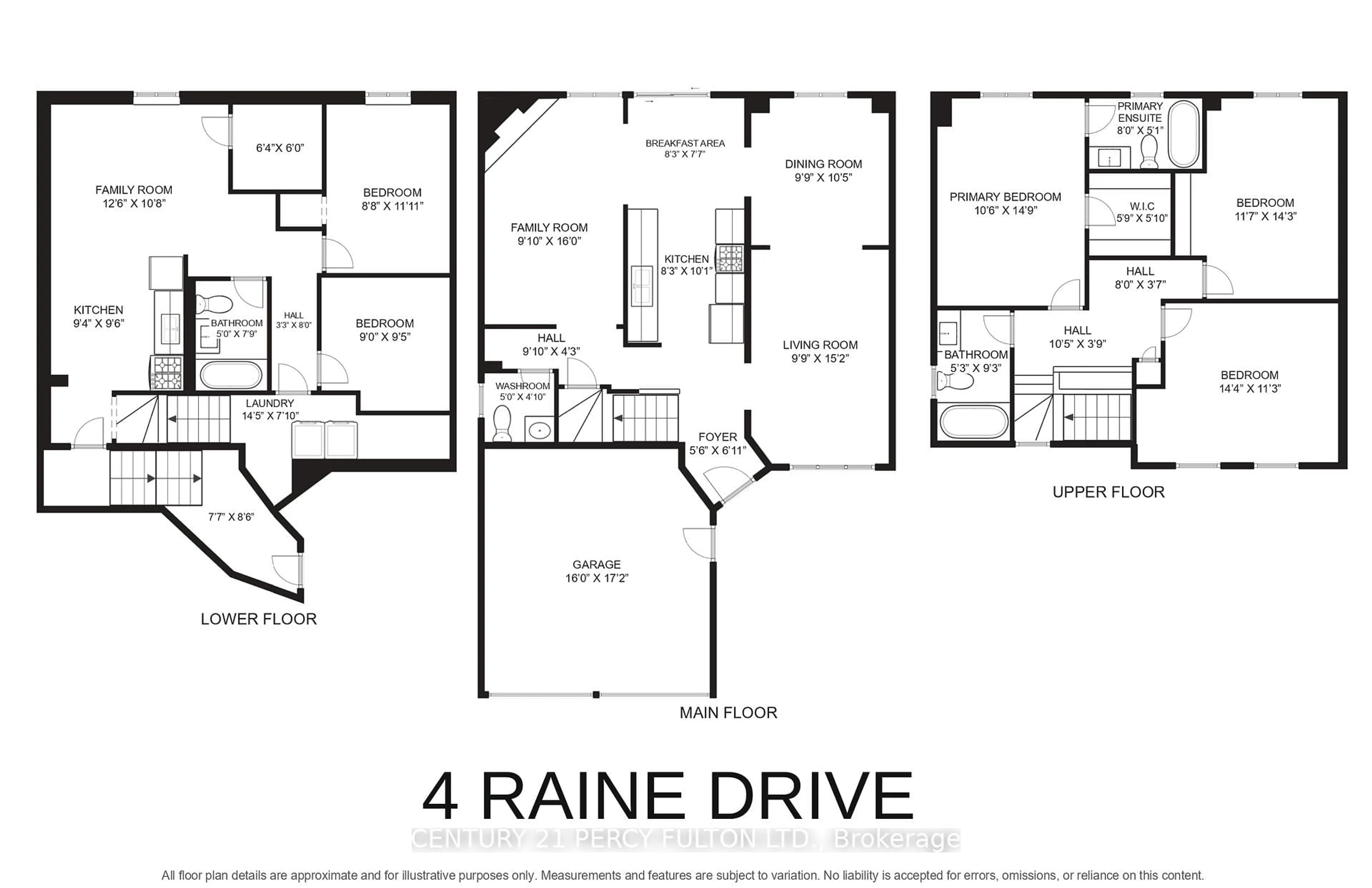 Floor plan for 4 Raine Dr, Ajax Ontario L1T 3L3