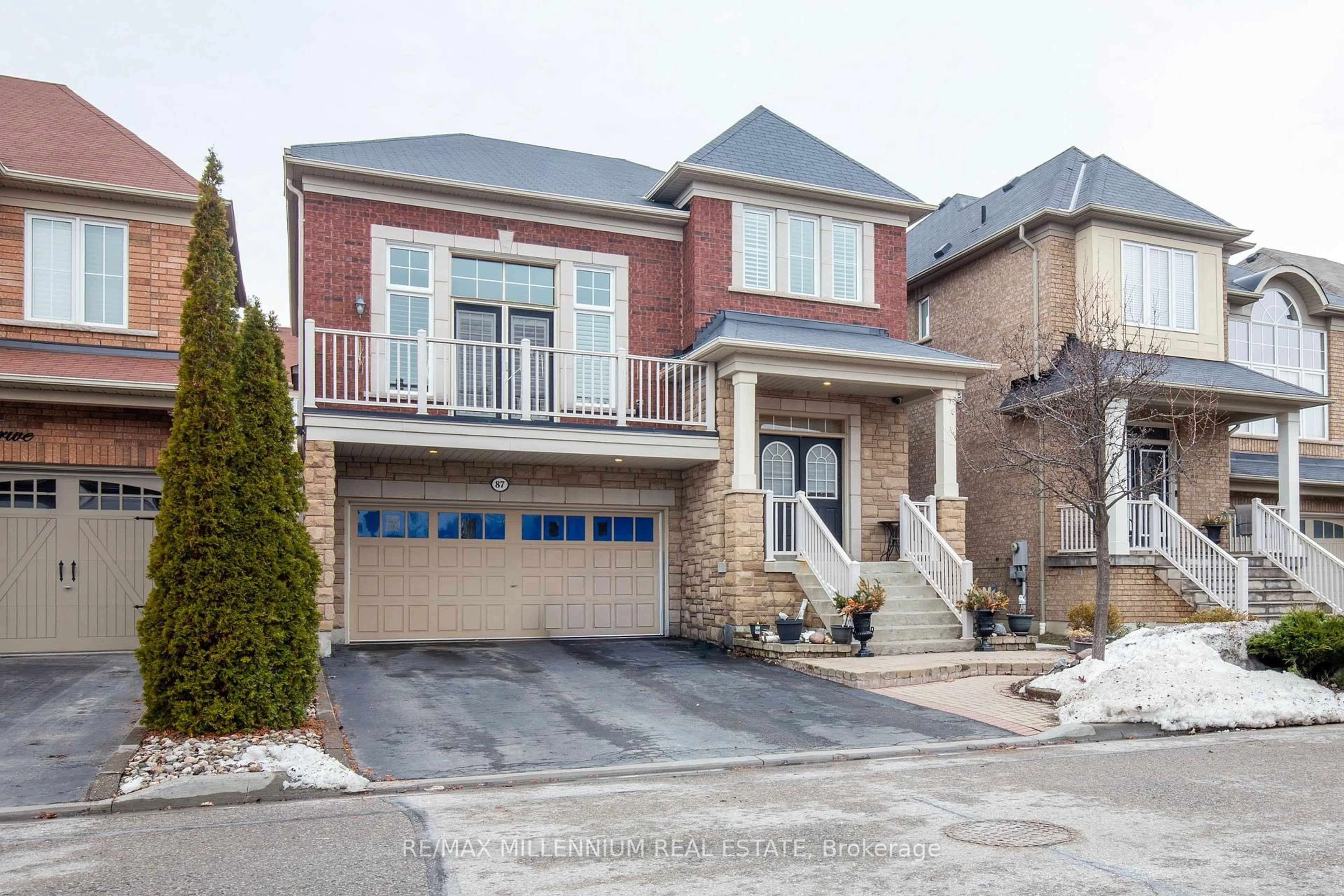 Home with brick exterior material, street for 87 Booker Dr, Ajax Ontario L1Z 0J4
