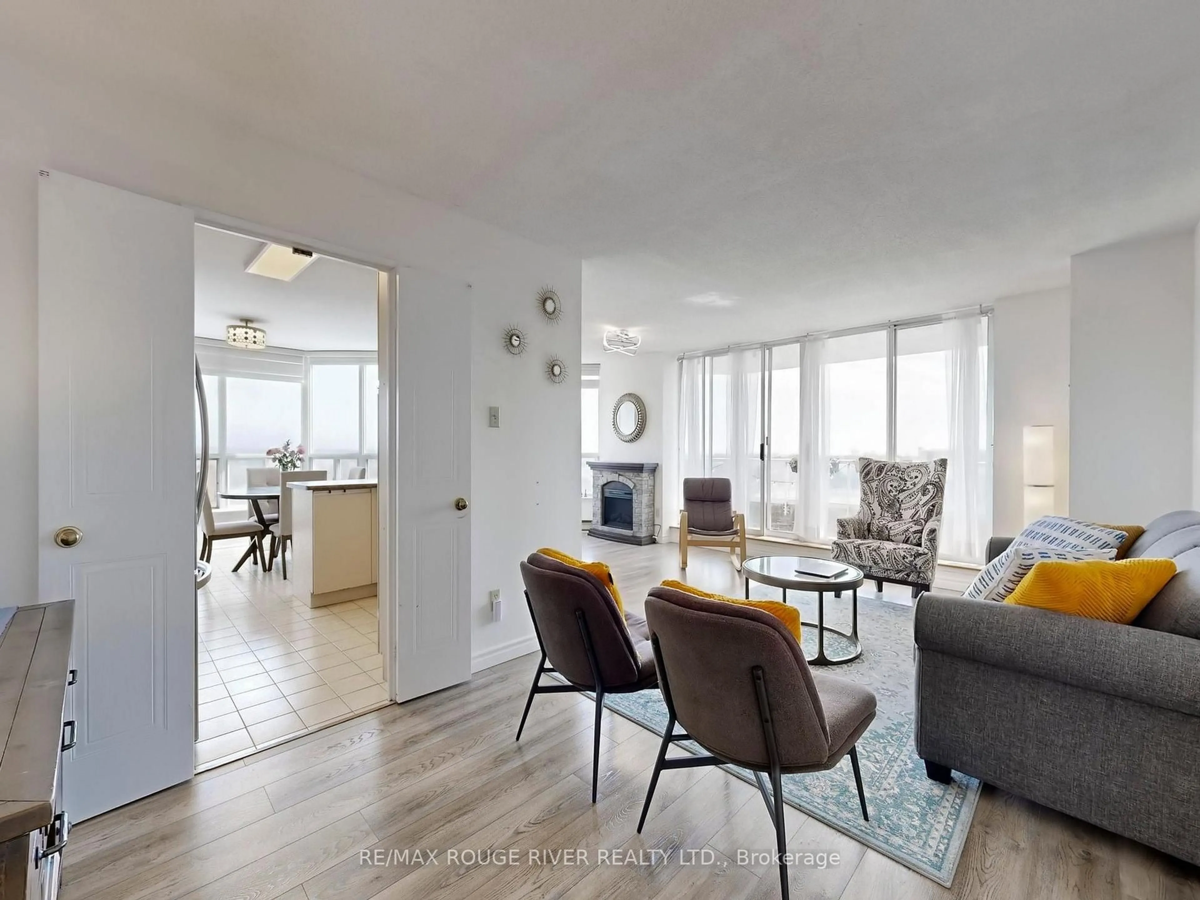 Living room with furniture, unknown for 410 McLevin Ave #602, Toronto Ontario M1B 5J5