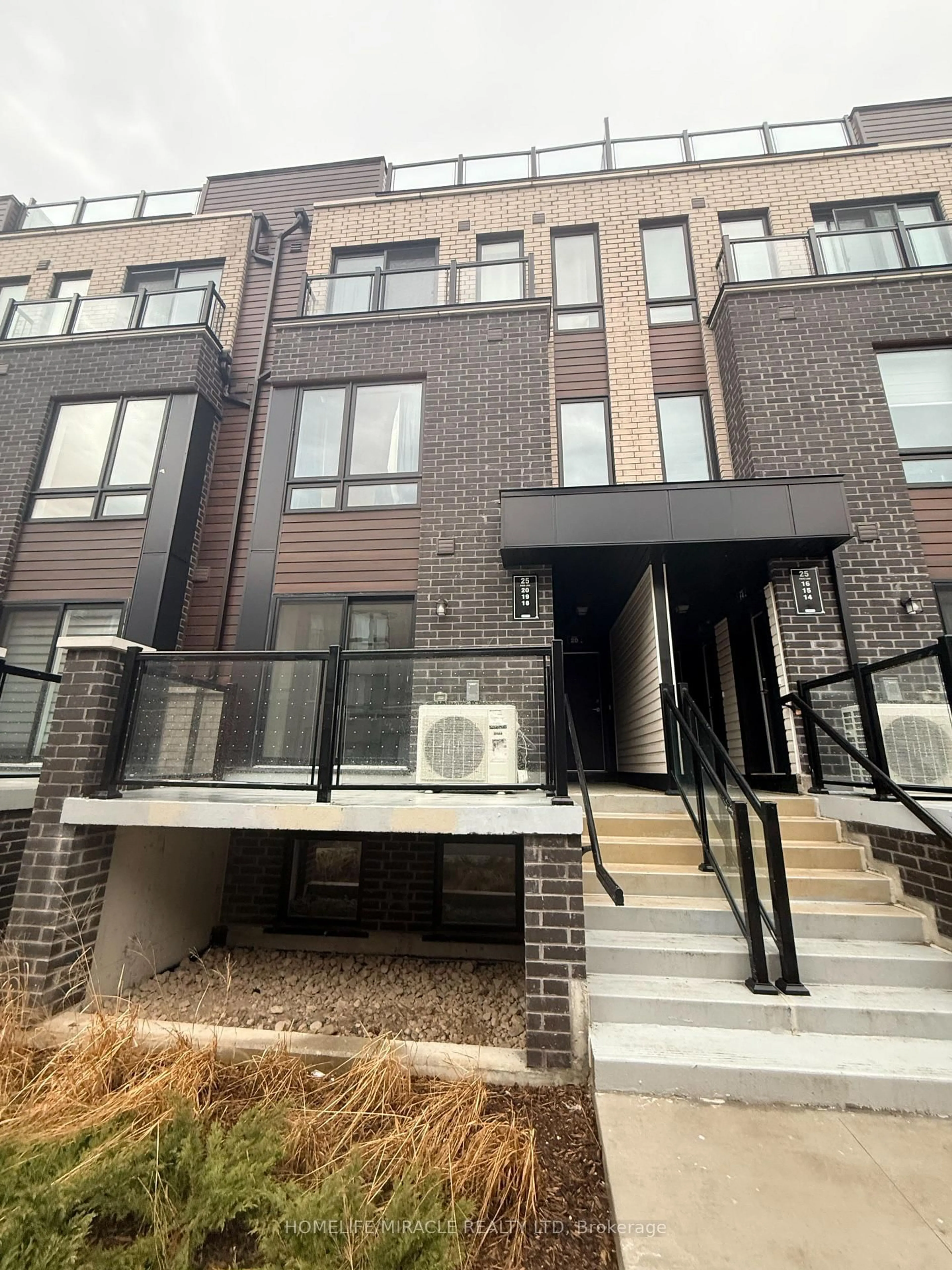 Home with brick exterior material, unknown for 19-25 Priya Lane, Toronto Ontario M1B 0E8