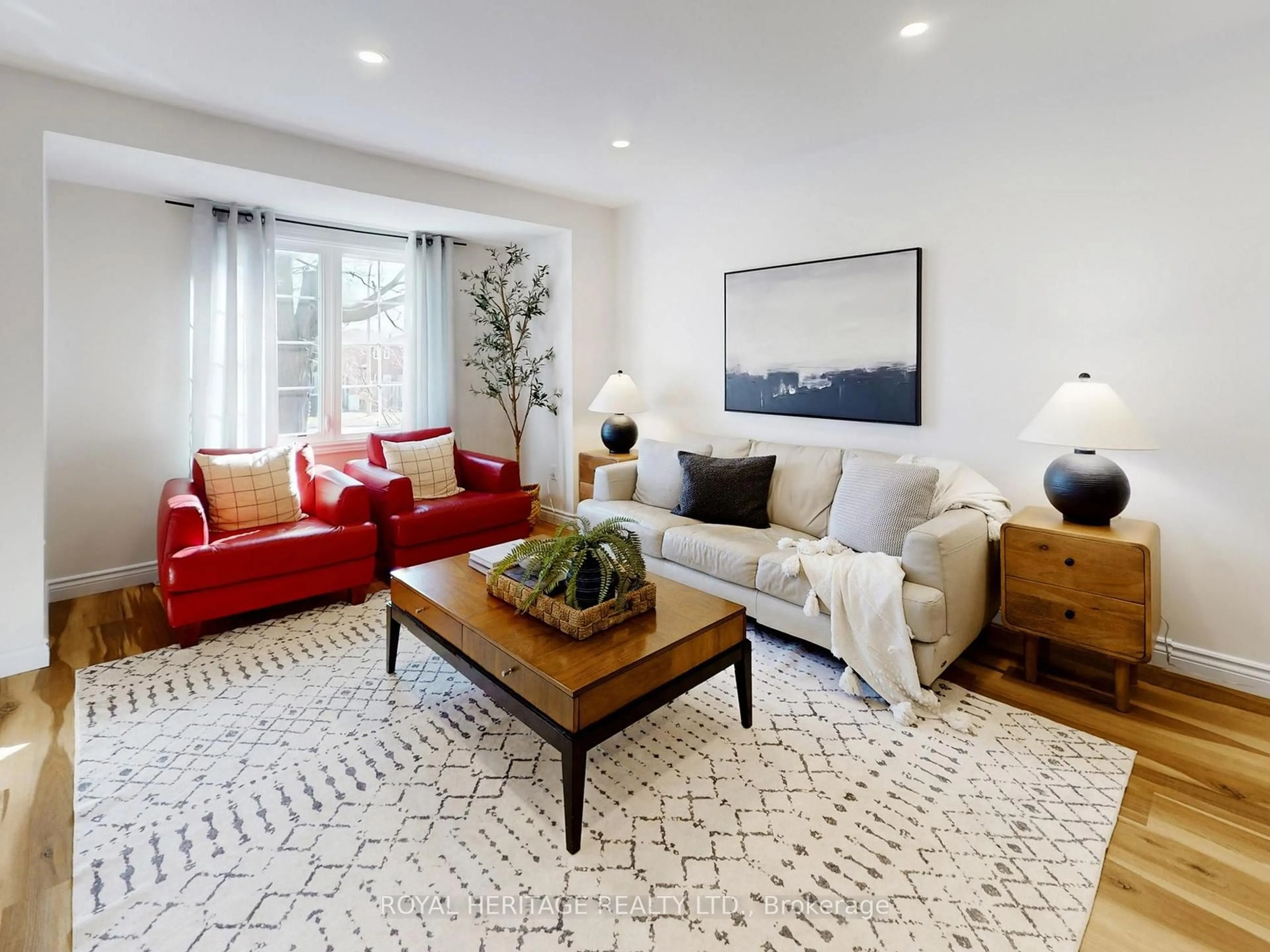 Living room with furniture, carpet floor for 10 Bassett Blvd #39, Whitby Ontario L1N 9C4