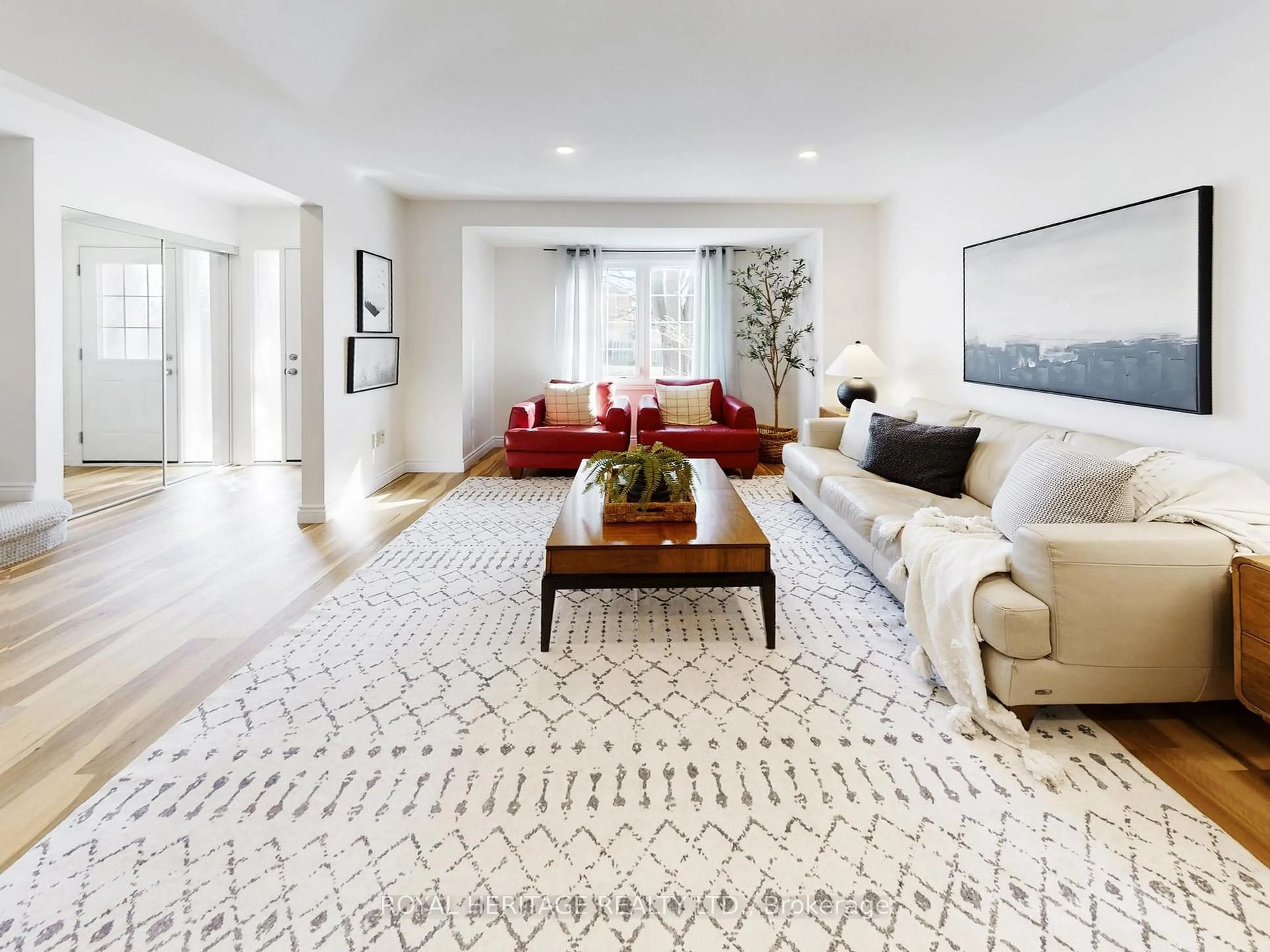 Living room with furniture, carpet floor for 10 Bassett Blvd #39, Whitby Ontario L1N 9C4