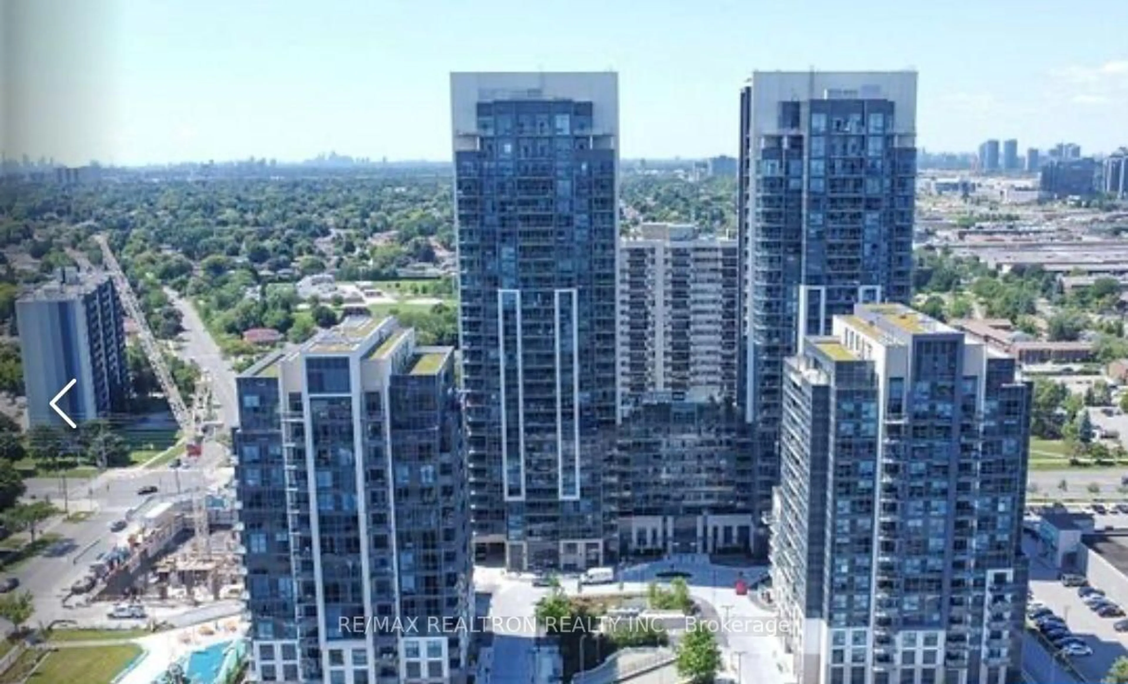 A pic from outside/outdoor area/front of a property/back of a property/a pic from drone, city buildings view from balcony for 10 Meadowglen Pl #1204, Toronto Ontario M1G 0A8