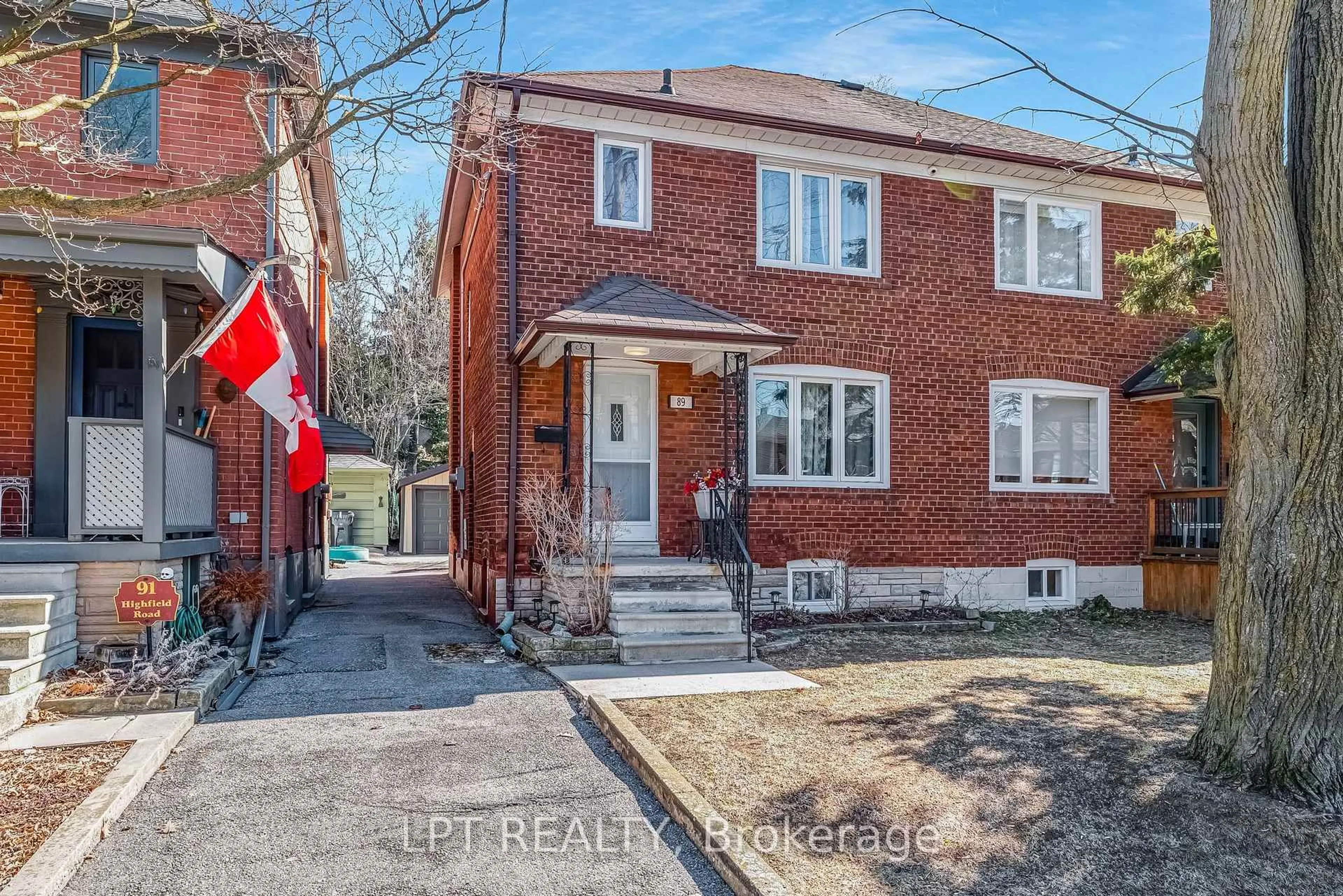 Home with brick exterior material, street for 89 Highfield Rd, Toronto Ontario M4L 2T9