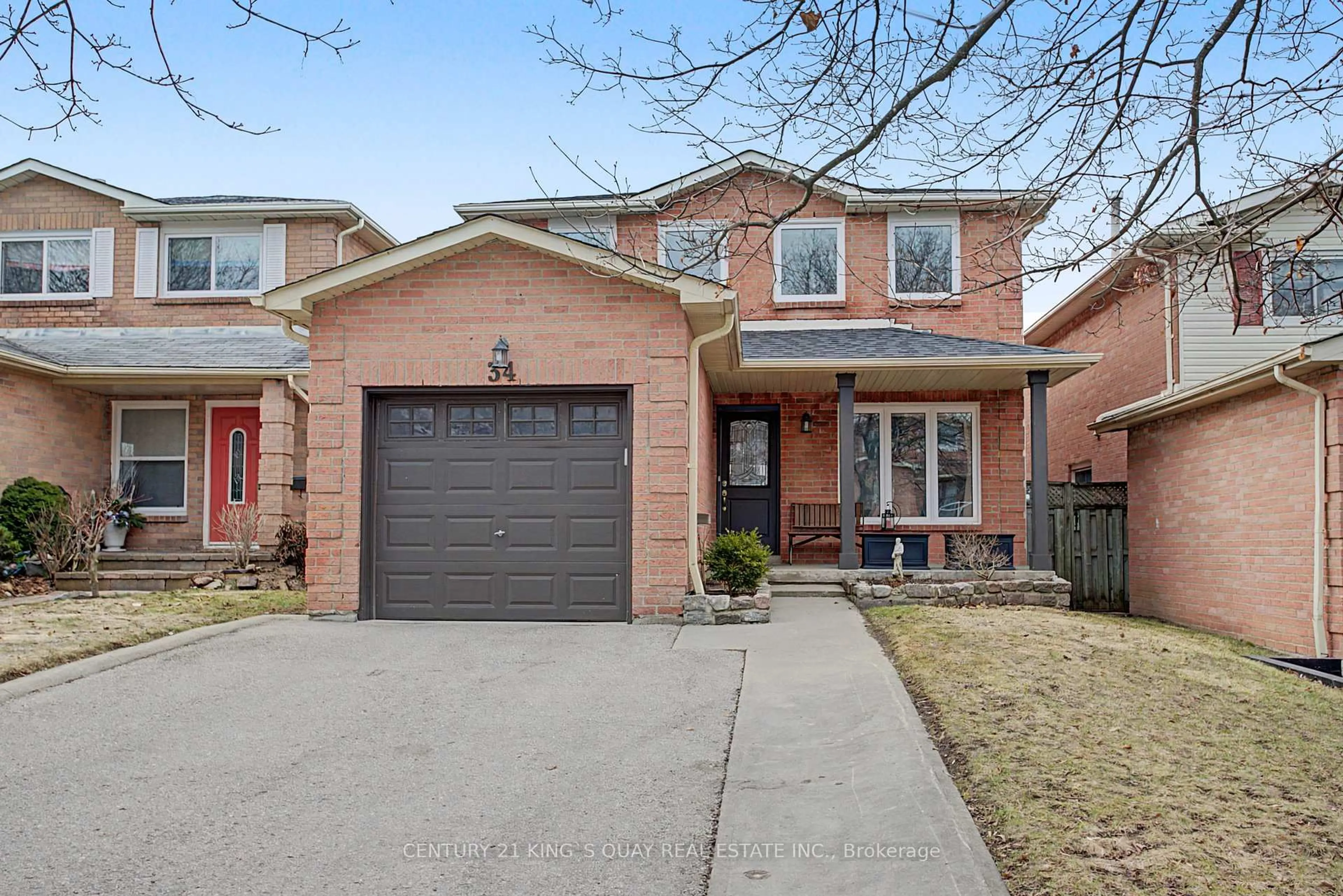 Home with brick exterior material, street for 34 Palmer Dr, Ajax Ontario L1S 5T9
