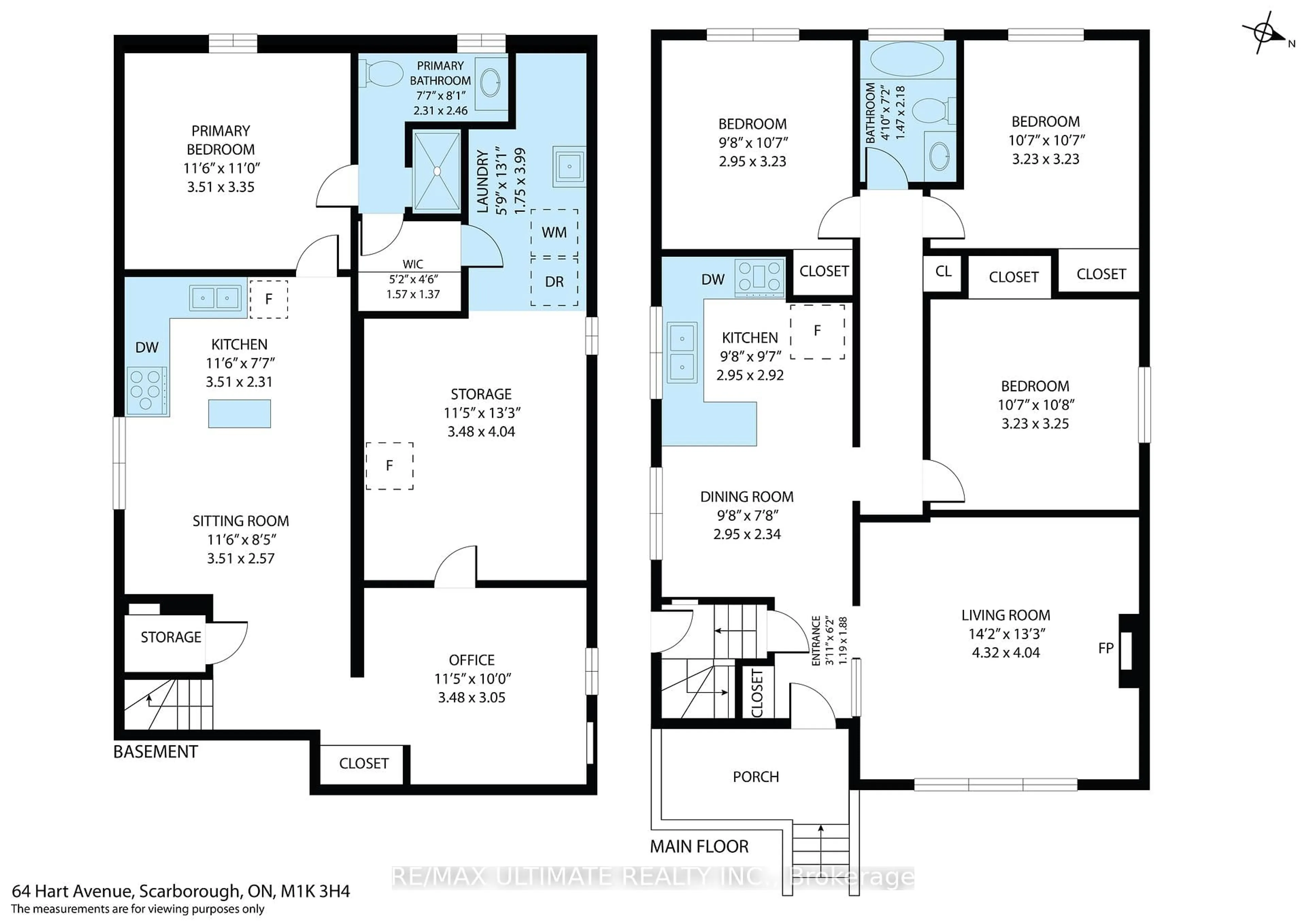 Floor plan for 64 Hart Ave, Toronto Ontario M1K 3H4