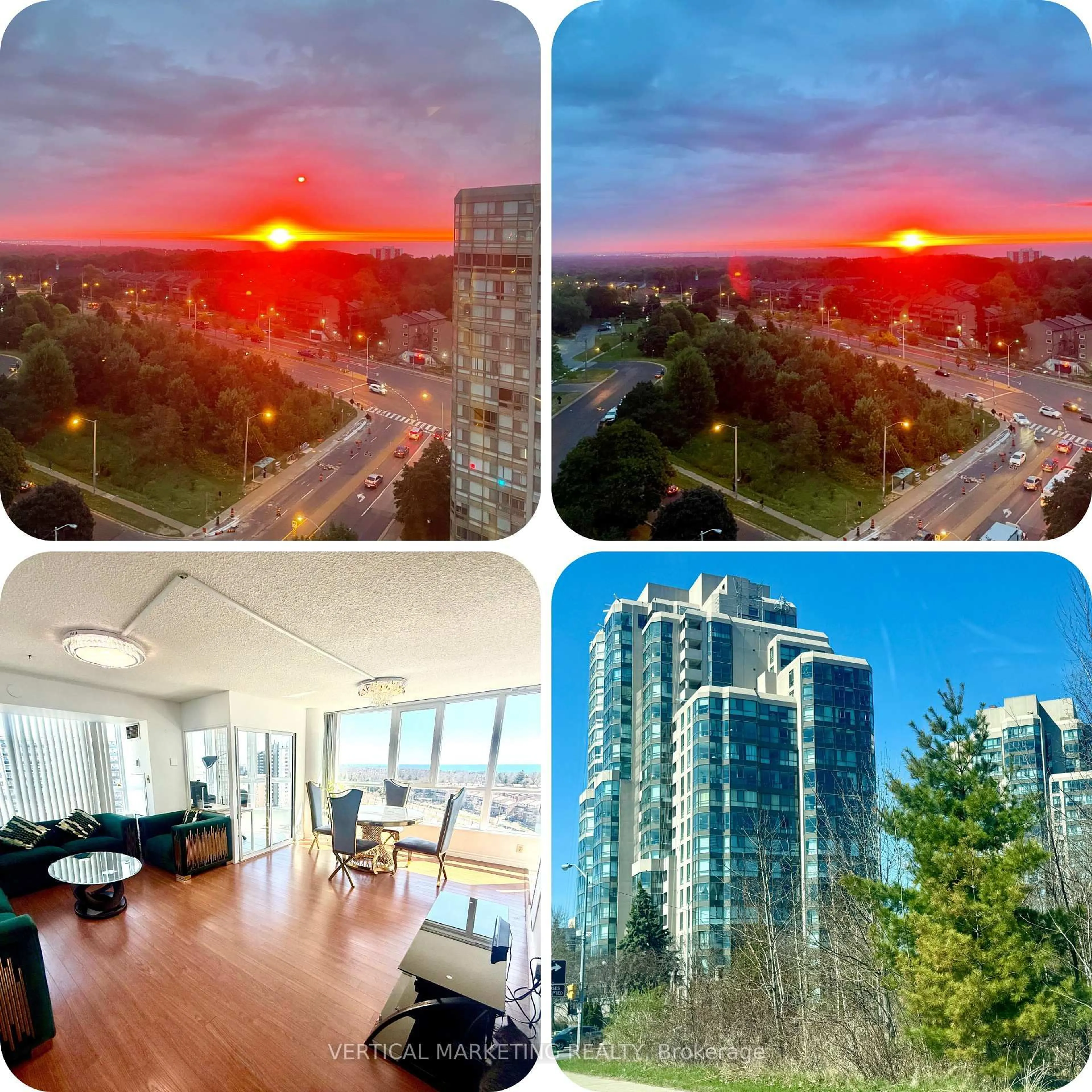 A pic from outside/outdoor area/front of a property/back of a property/a pic from drone, city buildings view from balcony for 3231 Eglinton Ave #1408, Toronto Ontario M1J 3N5