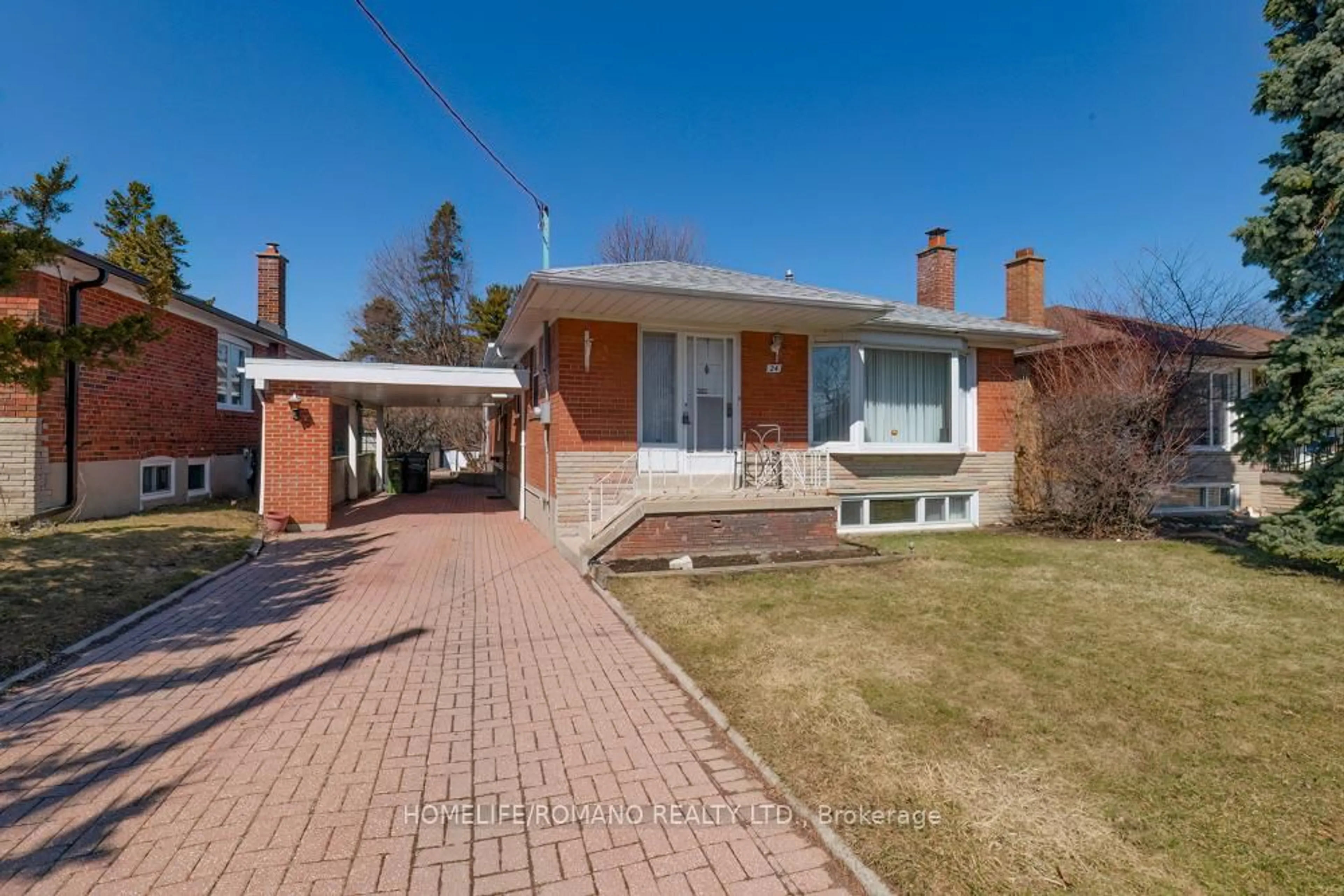 Home with brick exterior material, street for 24 Densgrove Rd, Toronto Ontario M1G 2A1