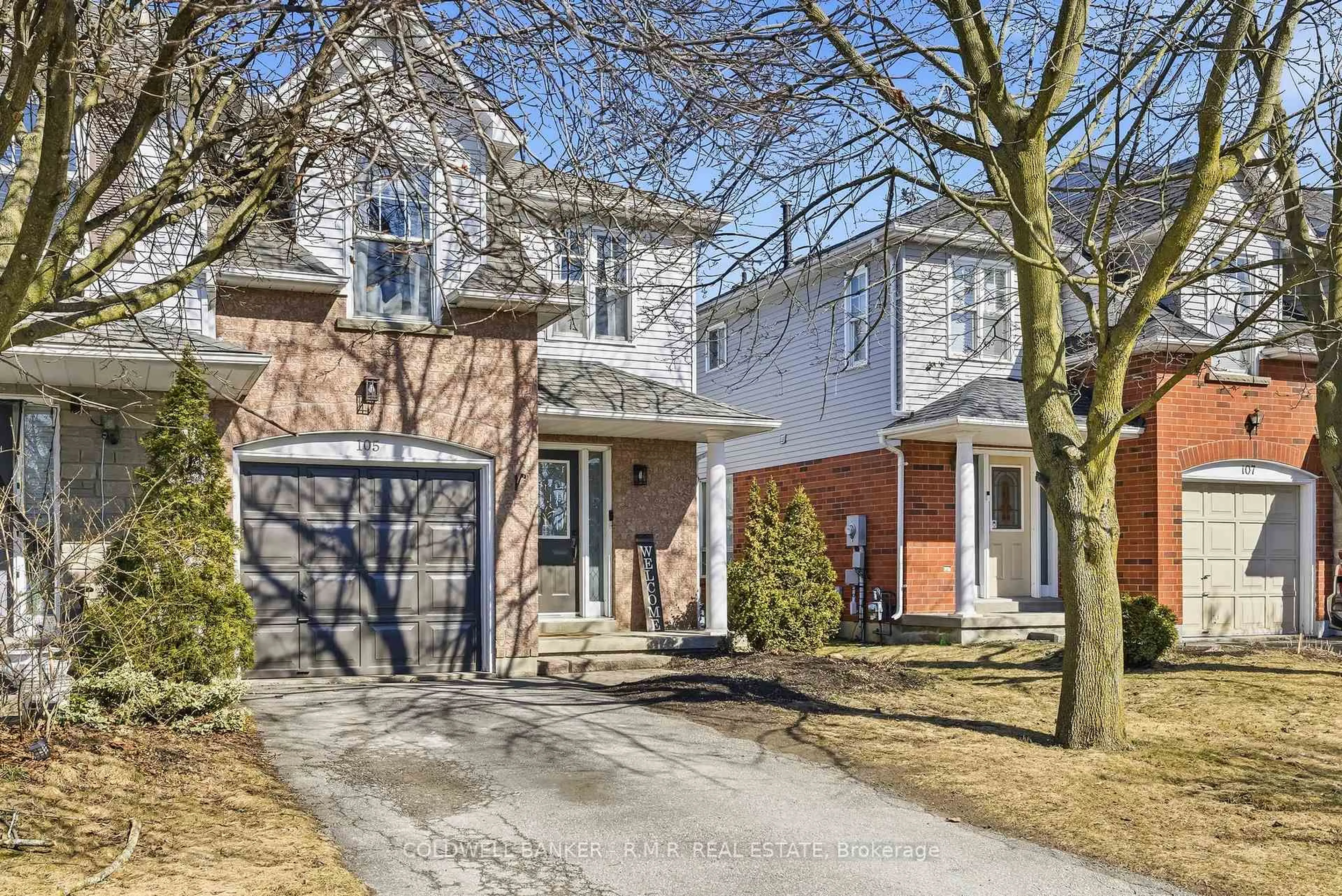 Home with brick exterior material, street for 105 Brownstone Cres, Clarington Ontario L1E 2Y2