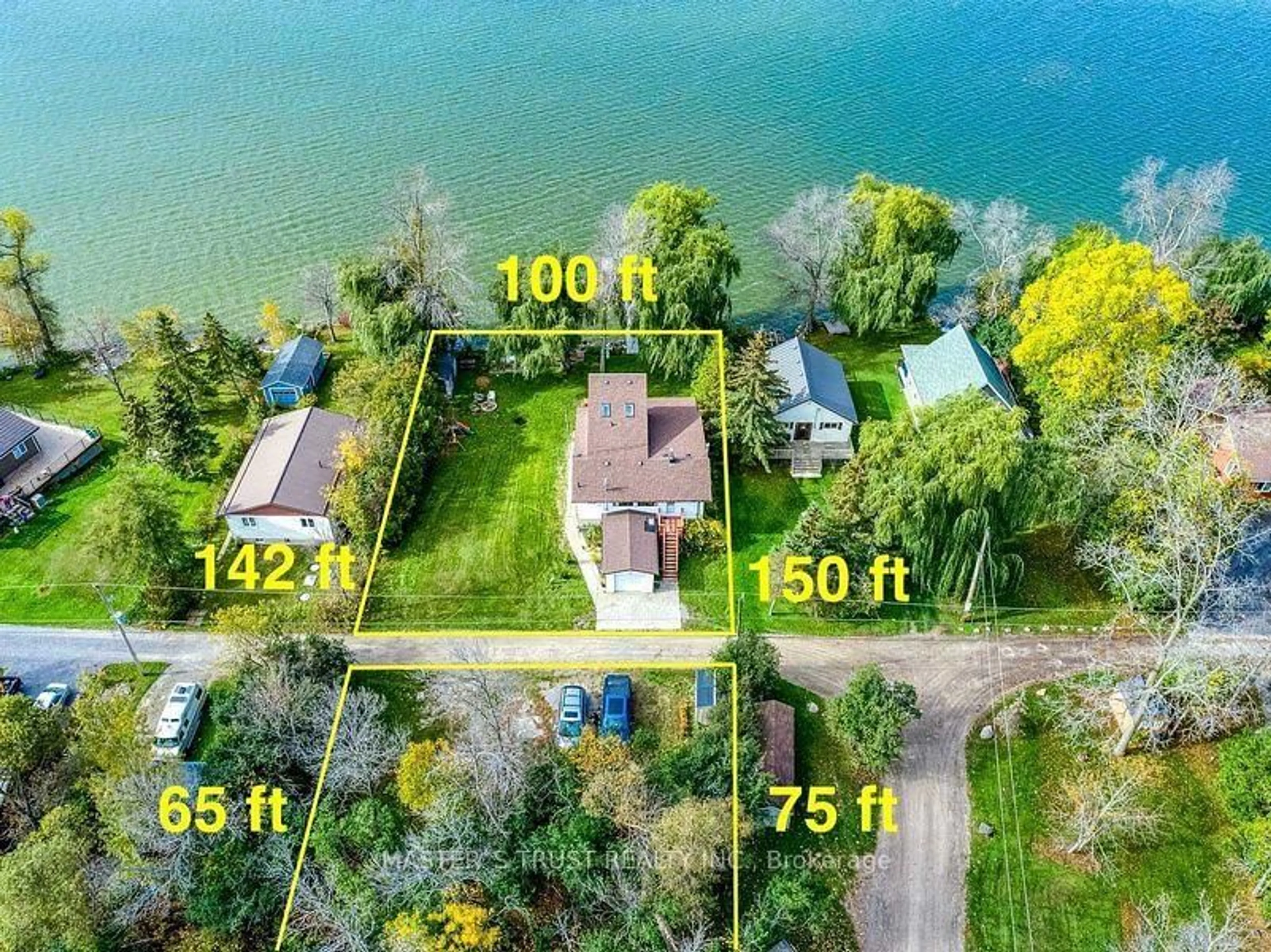 A pic from outside/outdoor area/front of a property/back of a property/a pic from drone, water/lake/river/ocean view for 16 Birch Island Rd, Scugog Ontario L0B 1K0