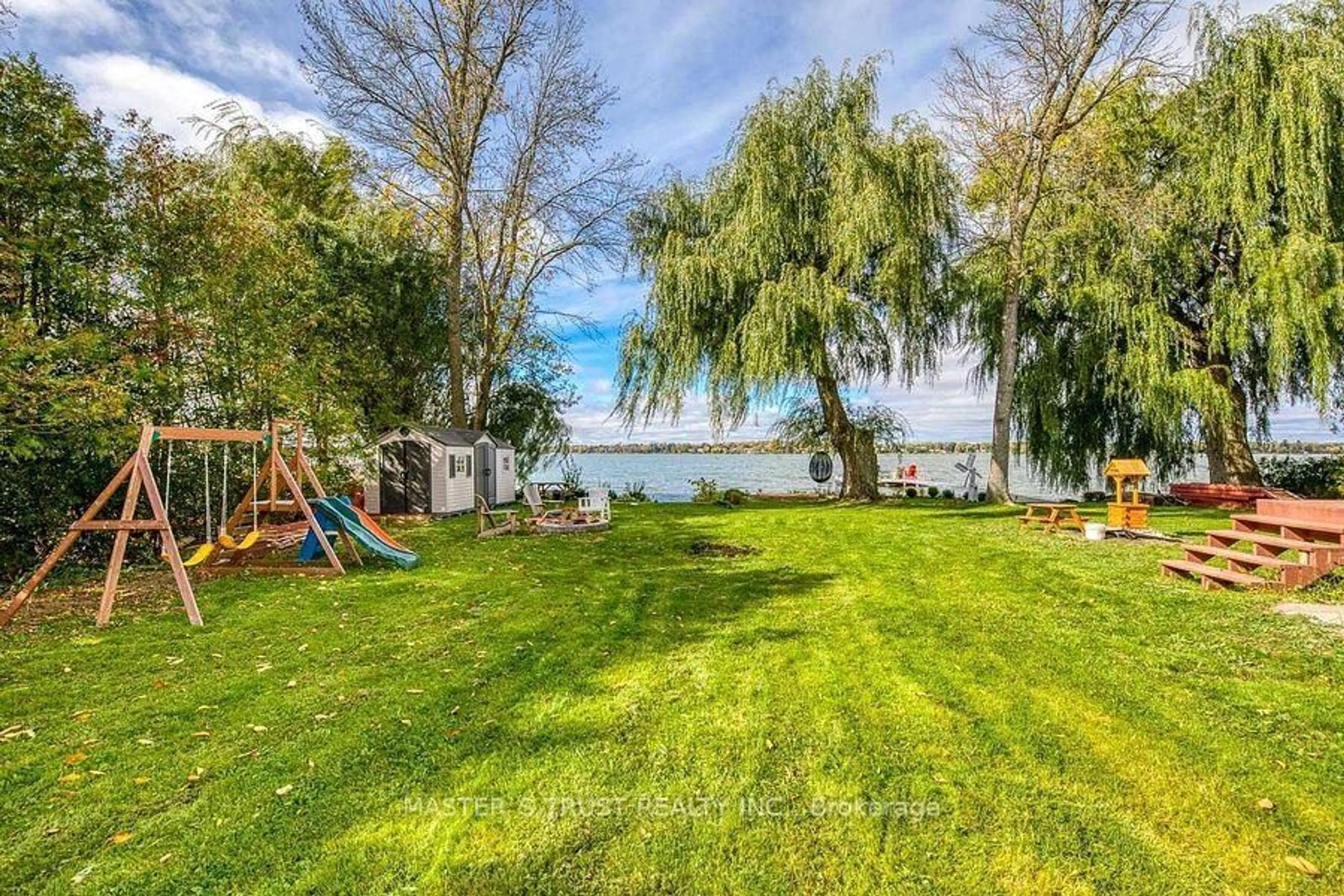 A pic from outside/outdoor area/front of a property/back of a property/a pic from drone, water/lake/river/ocean view for 16 Birch Island Rd, Scugog Ontario L0B 1K0