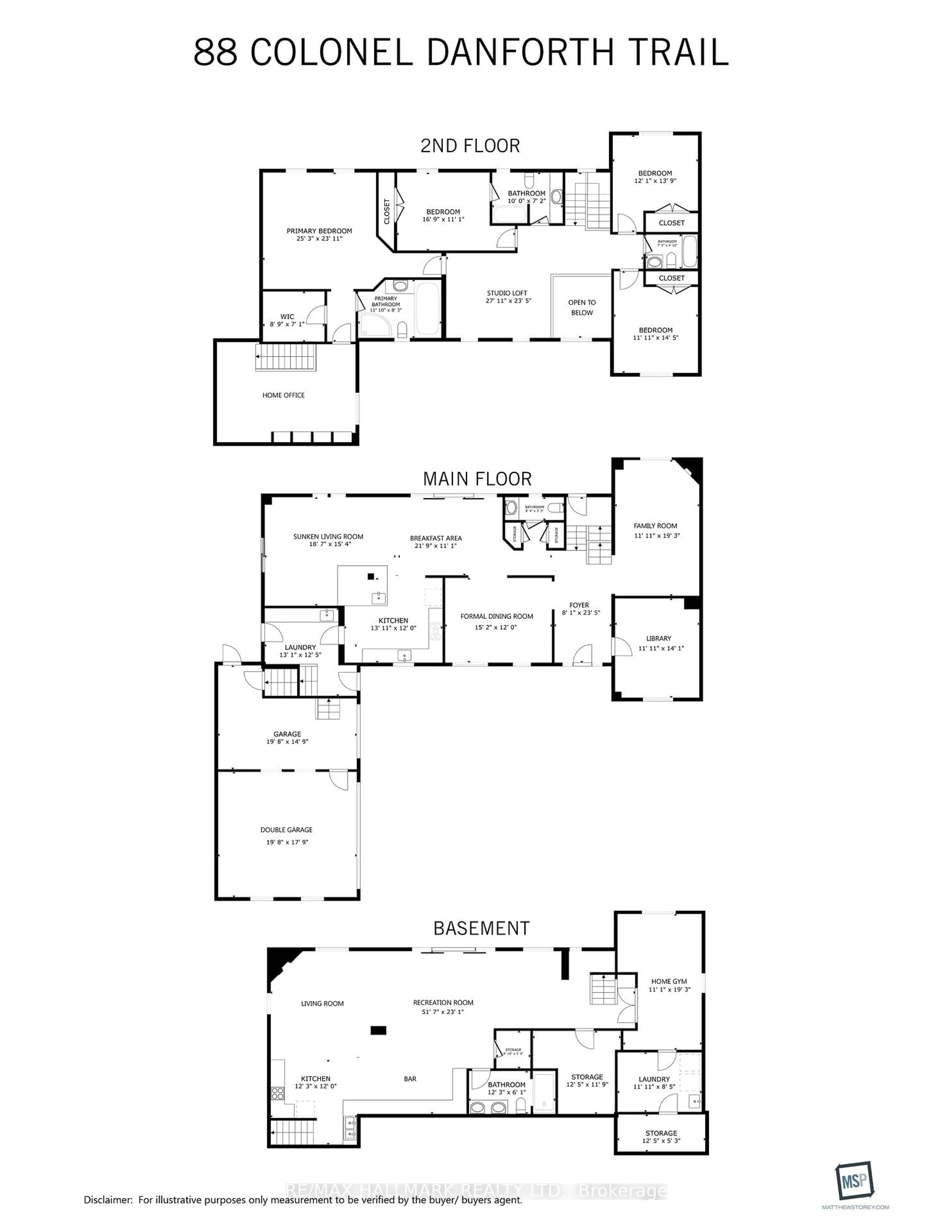 Floor plan for 88 Colonel Danforth Tr, Toronto Ontario M1C 1R1