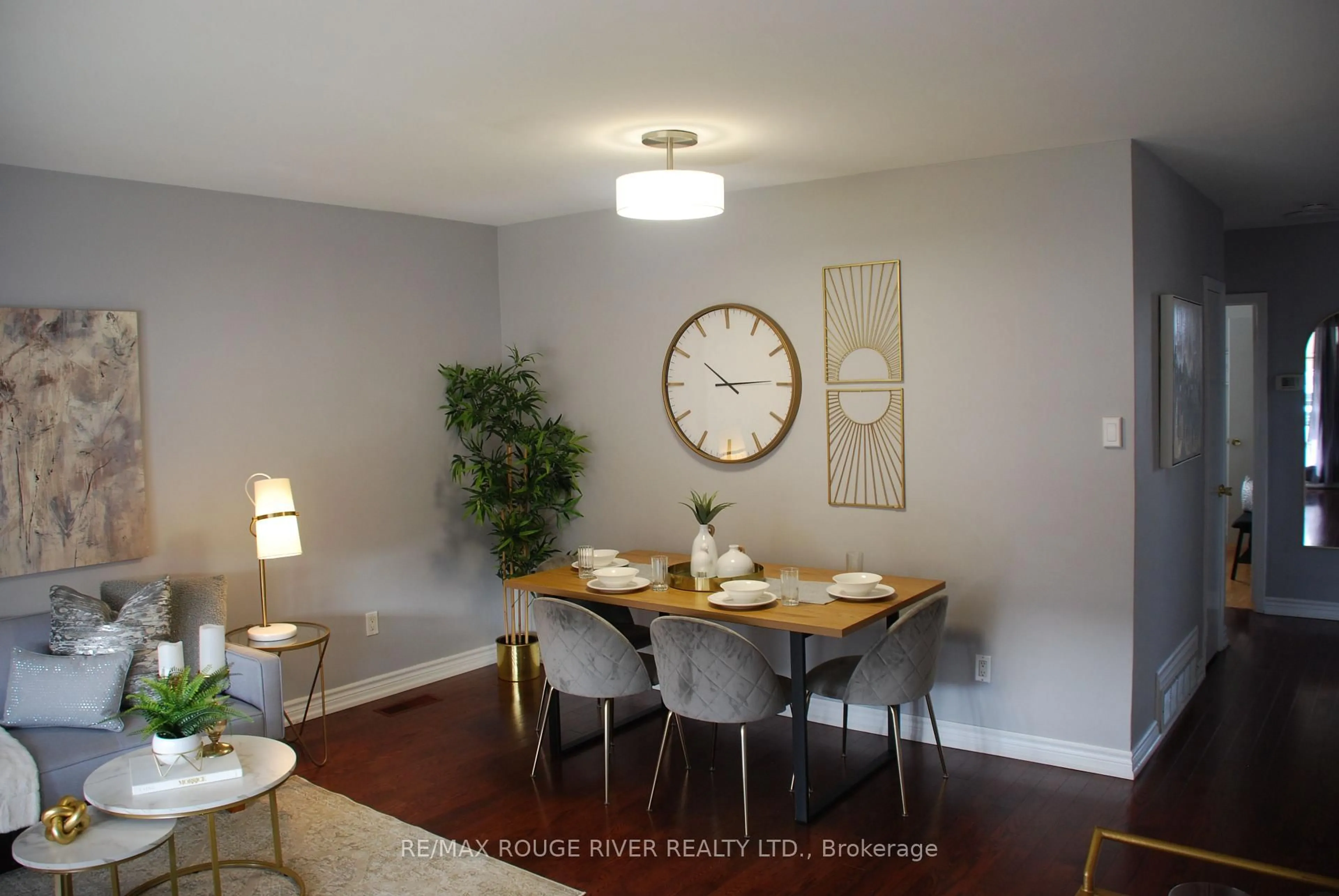 Dining room, wood/laminate floor for 116 Lord Roberts Dr, Toronto Ontario M1K 3W8