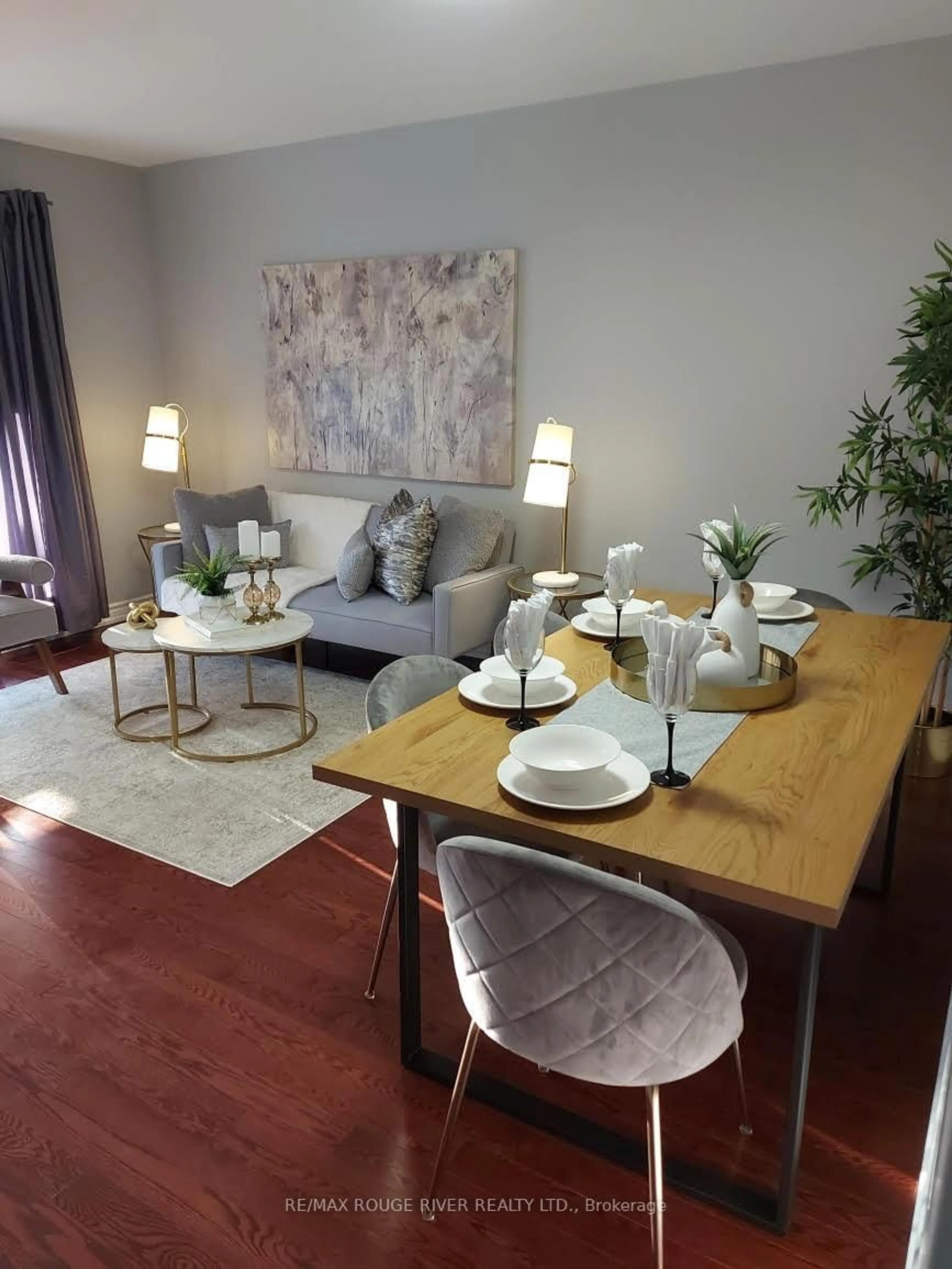 Dining room, wood/laminate floor for 116 Lord Roberts Dr, Toronto Ontario M1K 3W8