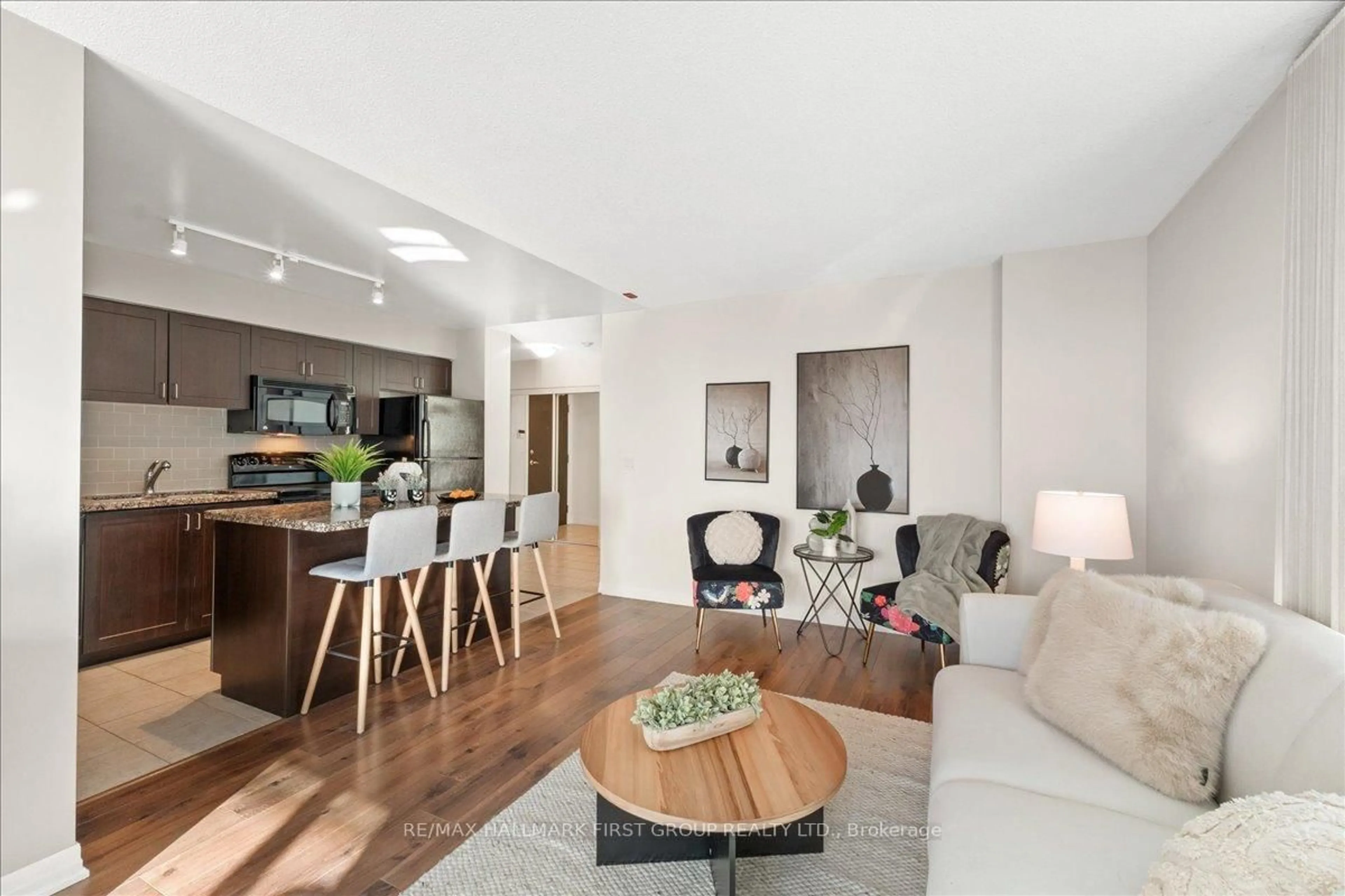 Living room with furniture, unknown for 1600 Charles St #303, Whitby Ontario L1N 0G4