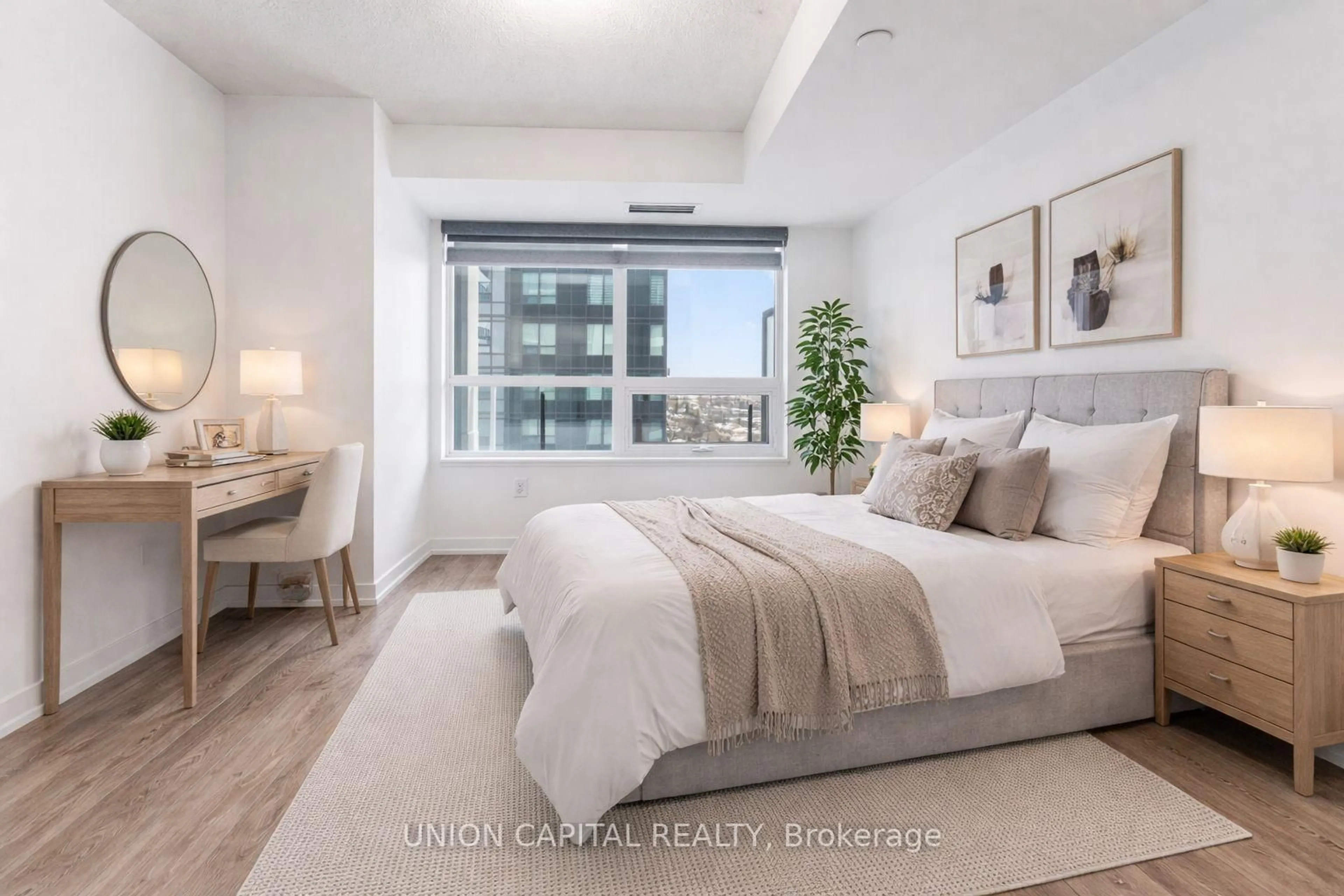 Bedroom with bed, unknown for 1455 Celebration Dr #1403, Pickering Ontario L1W 0C3