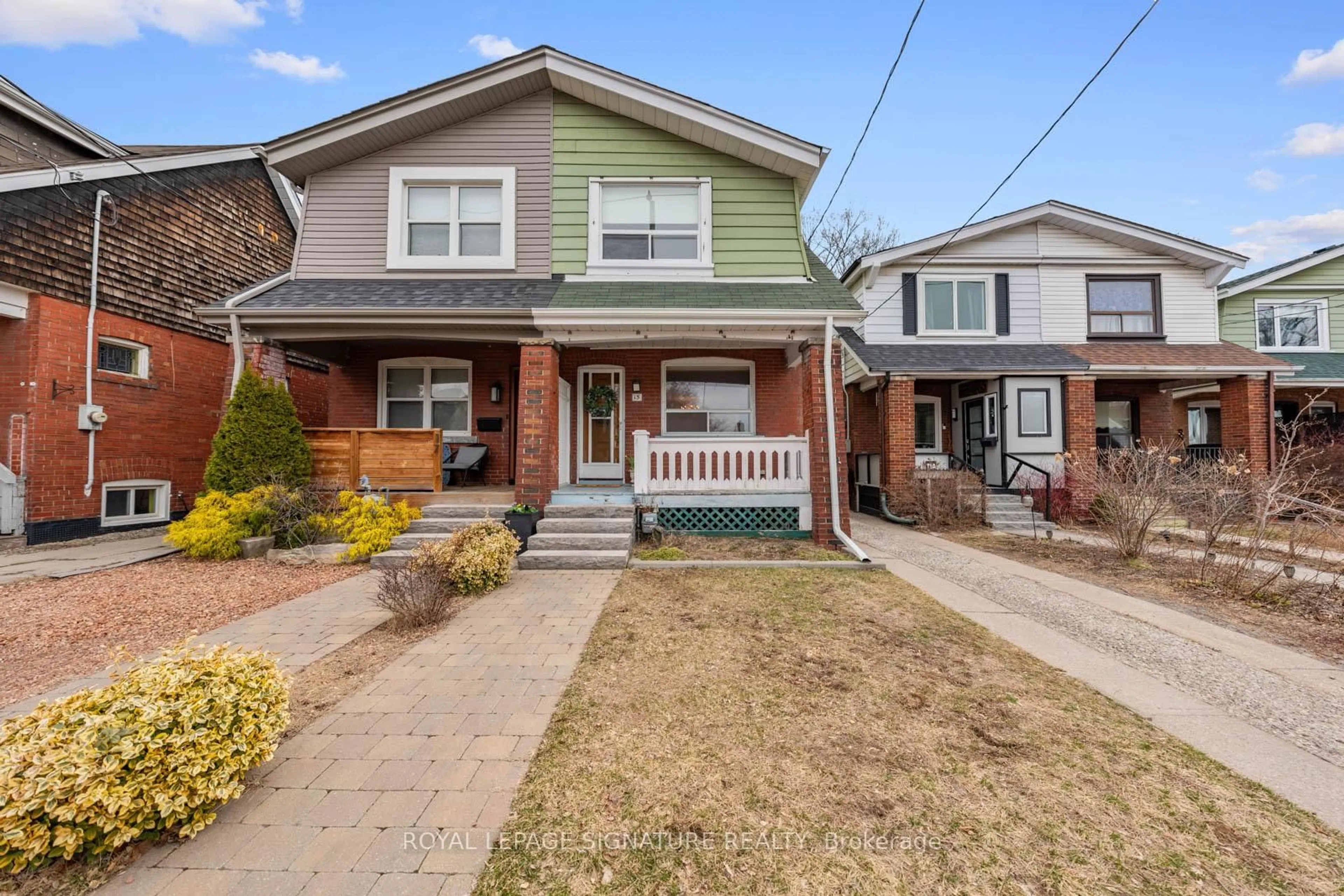 Home with brick exterior material, street for 15 Marlow Ave, Toronto Ontario M4J 3T8