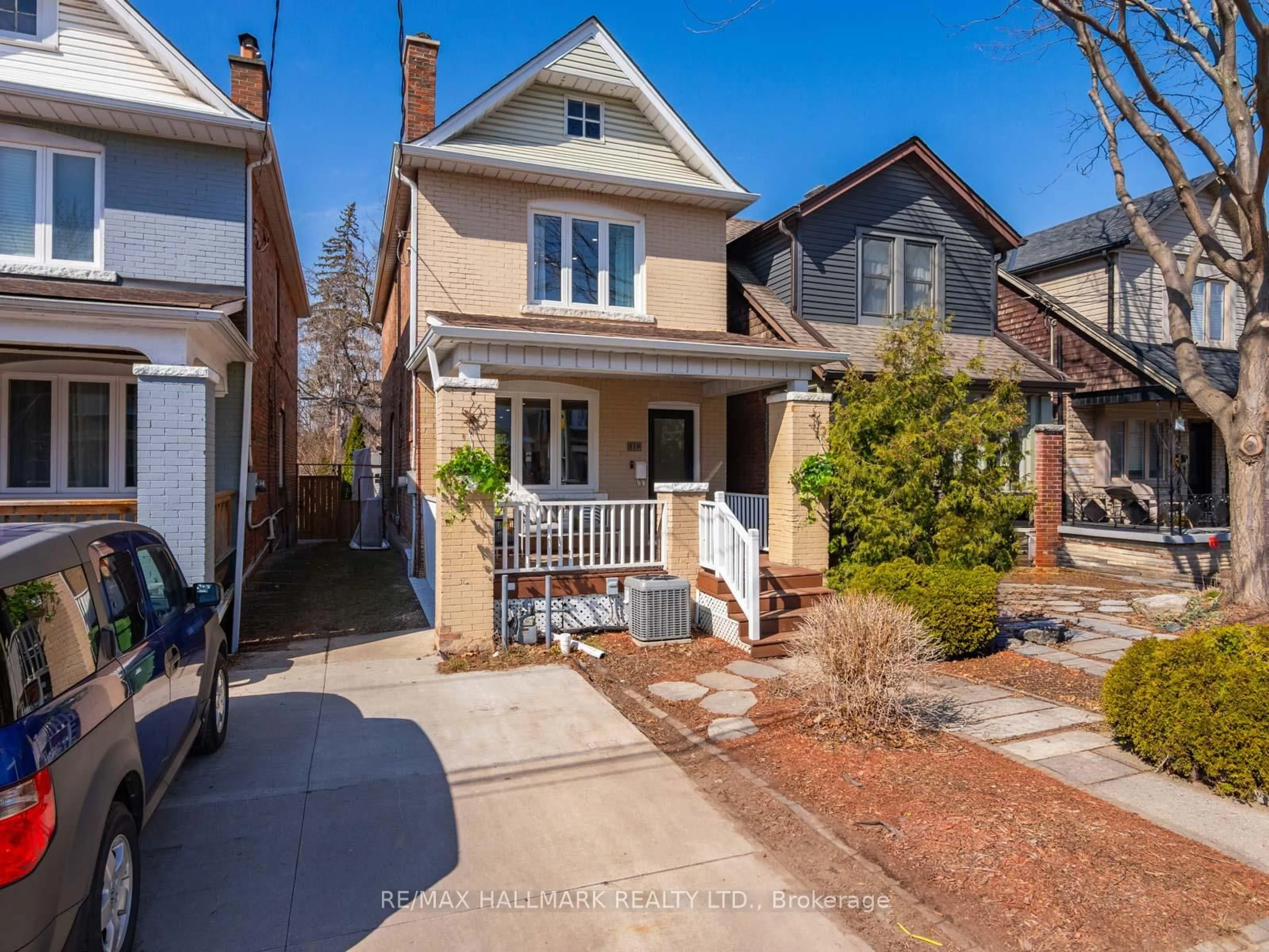 Home with brick exterior material, street for 116 Coleman Ave, Toronto Ontario M4C 1R1