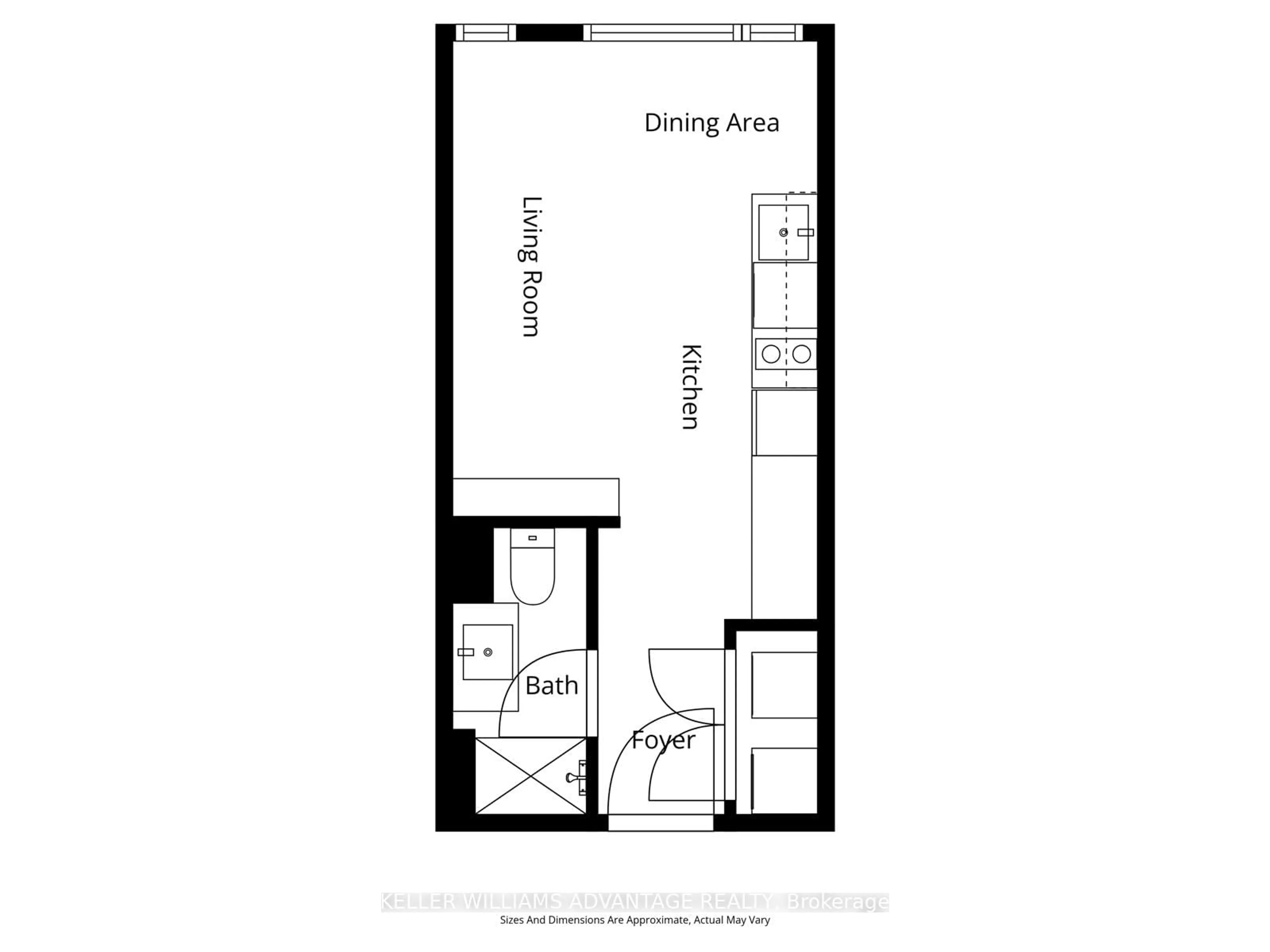 Floor plan for 1900 Simcoe St #434, Oshawa Ontario L1G 4Y3