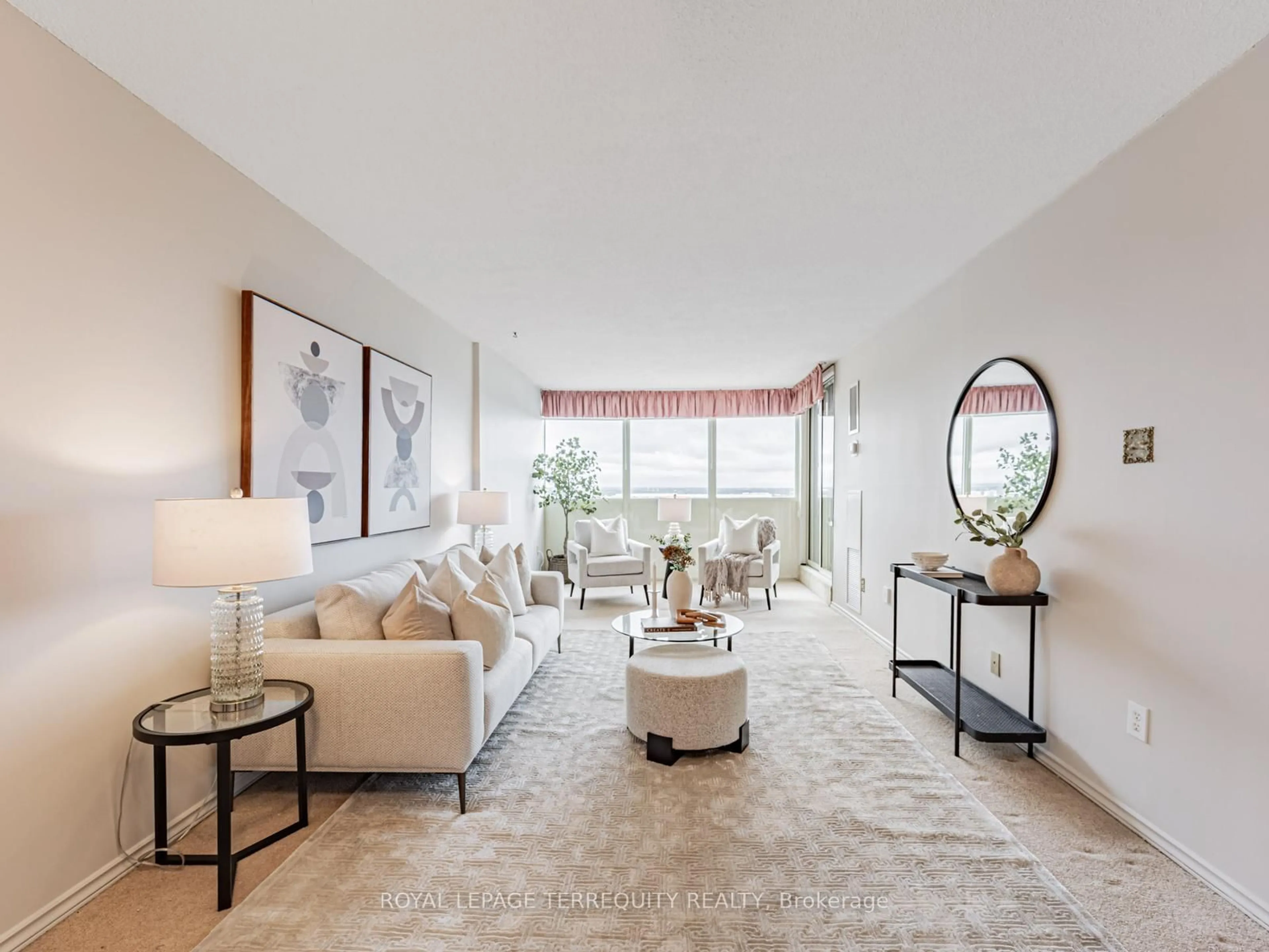 Living room with furniture, unknown for 44 Falby Crt #1711, Ajax Ontario L1S 3L1