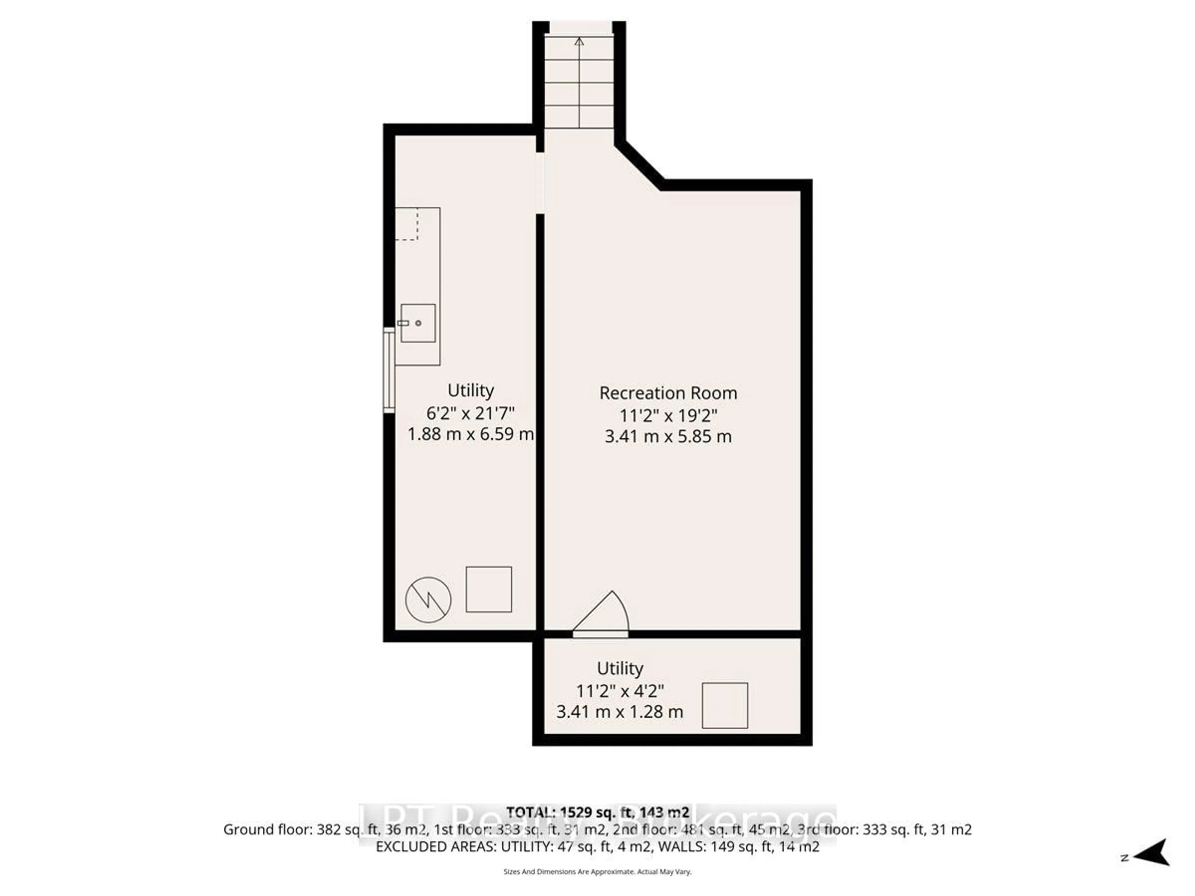 Floor plan for 1281 Oxford St, Oshawa Ontario L1J 3W5