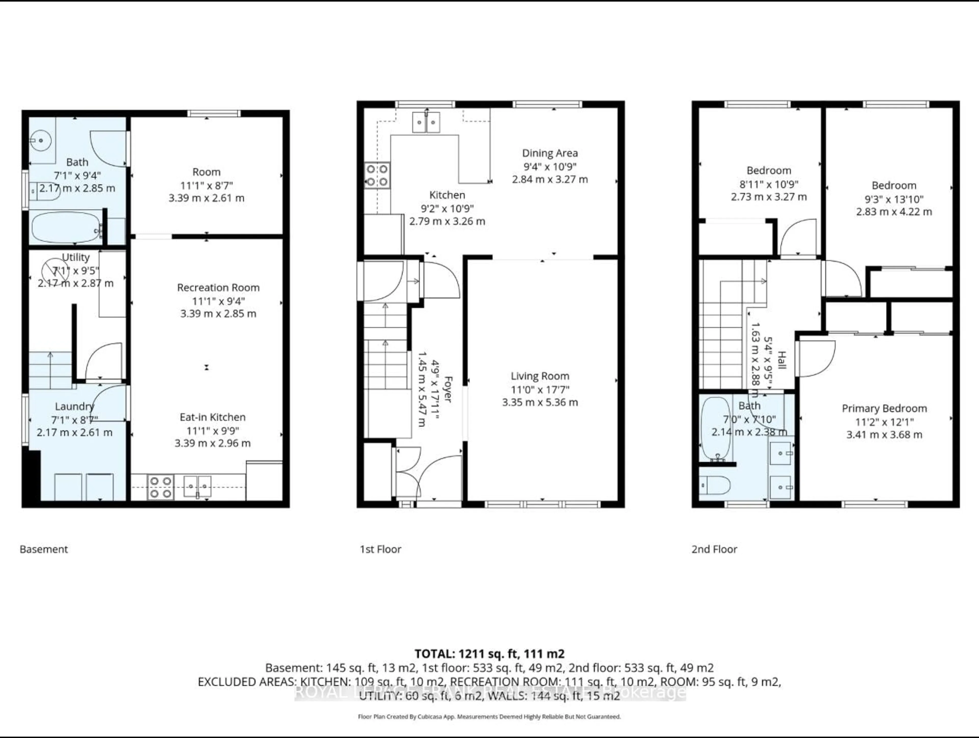 Floor plan for 590 Talbot Crt, Oshawa Ontario L1J 2E8
