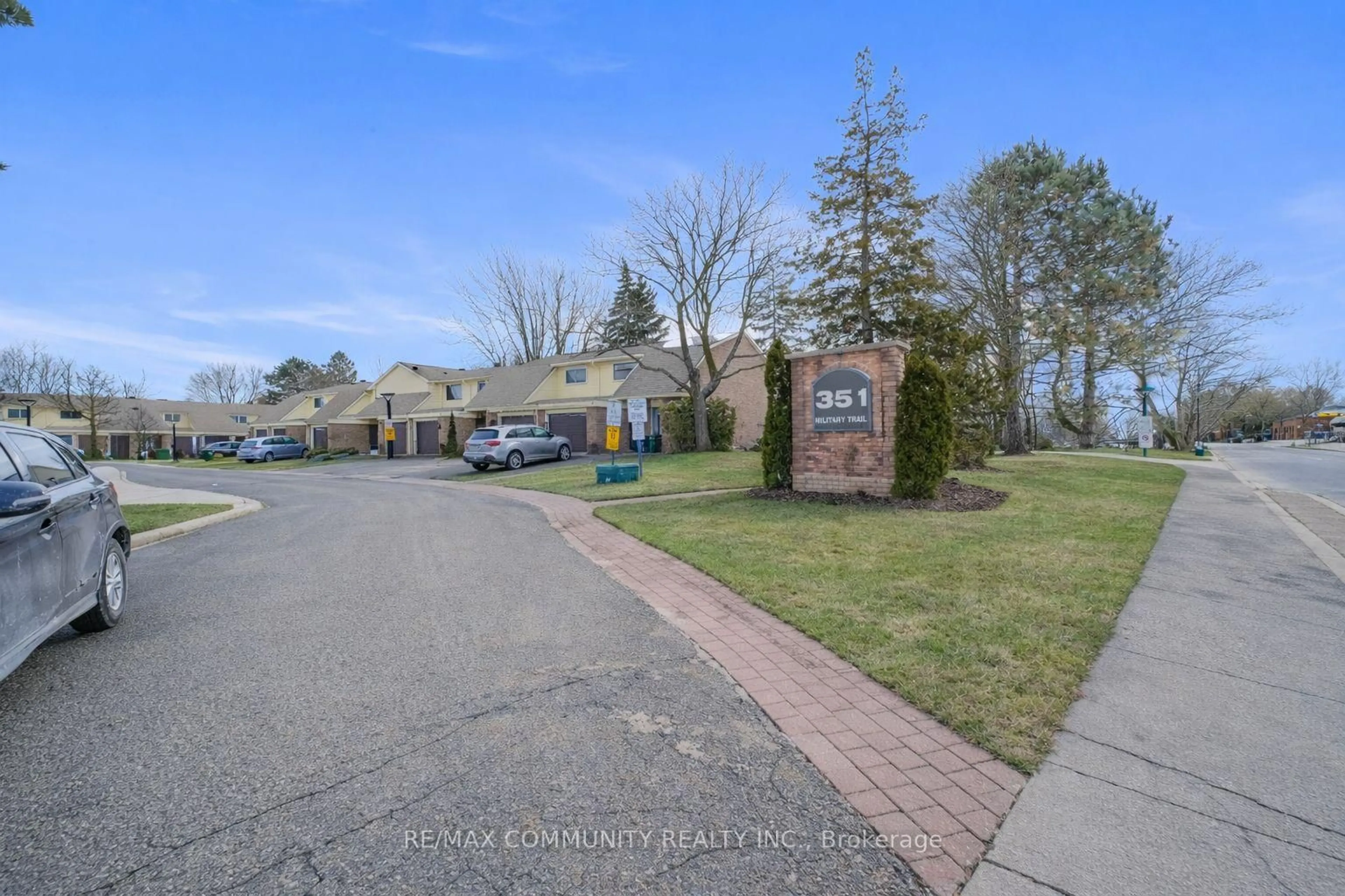 A pic from outside/outdoor area/front of a property/back of a property/a pic from drone, street for 351 Military Tr #50, Toronto Ontario M1E 4E5