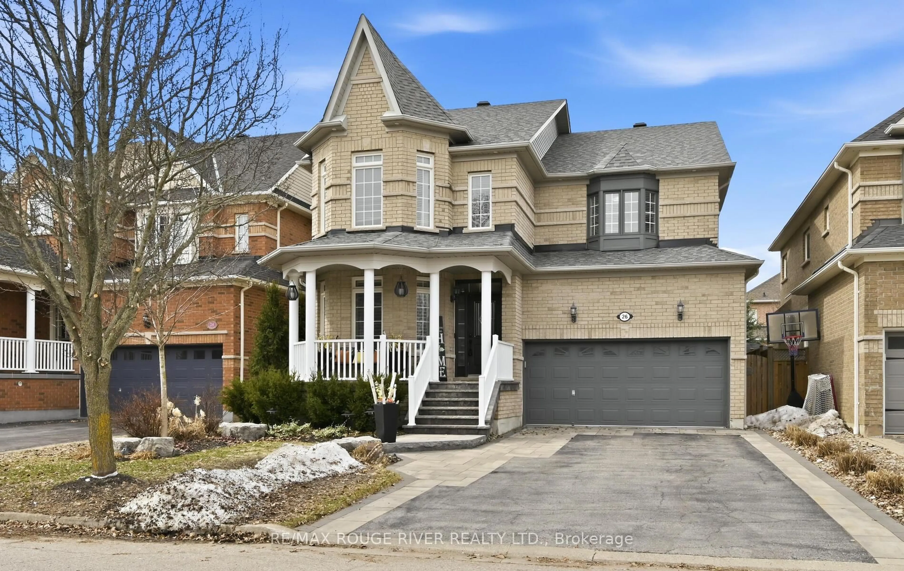 Home with brick exterior material, street for 26 Corsham Dr, Whitby Ontario L1M 2K5