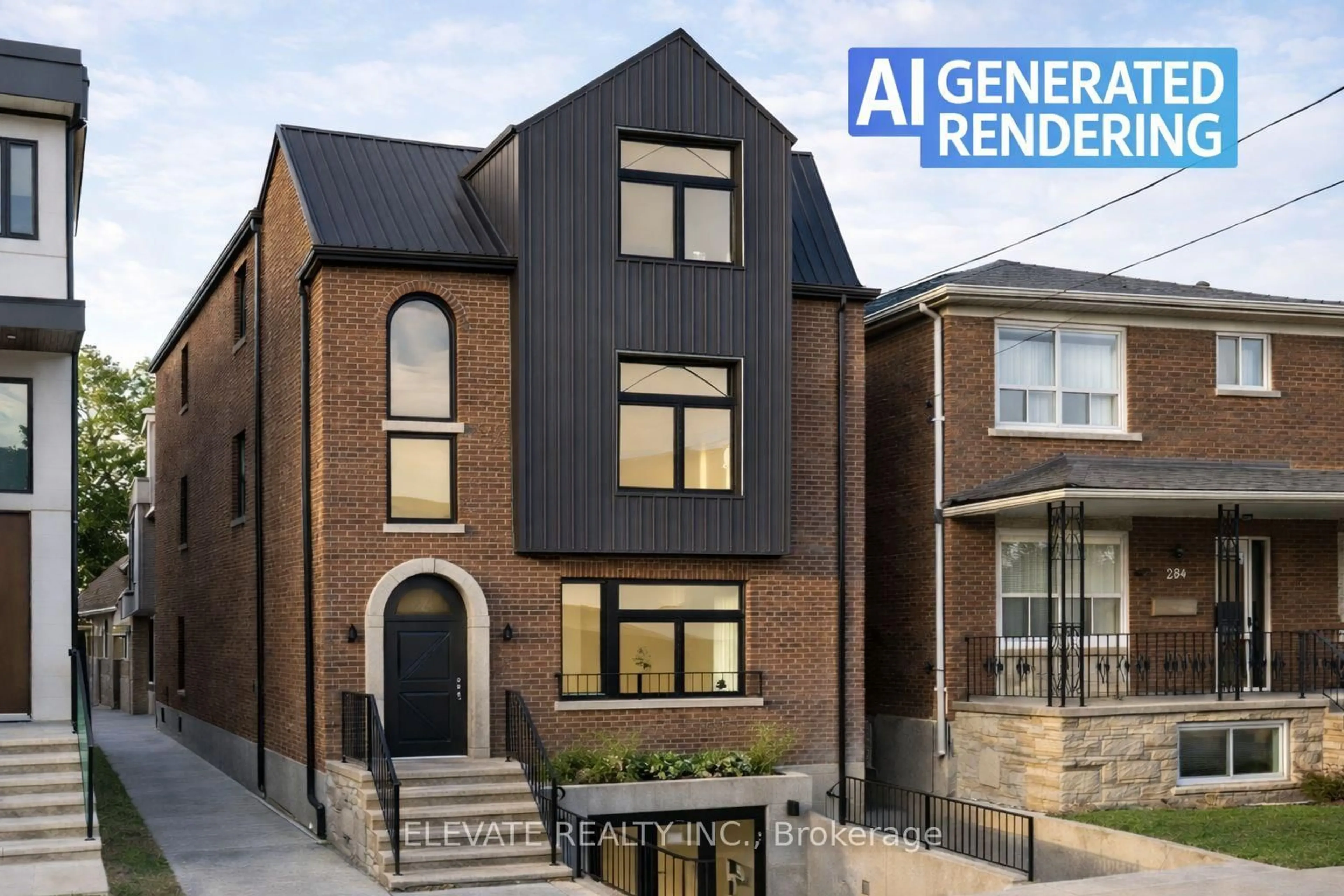 Home with brick exterior material, street for 282 Westlake Ave, Toronto Ontario M4C 4T6