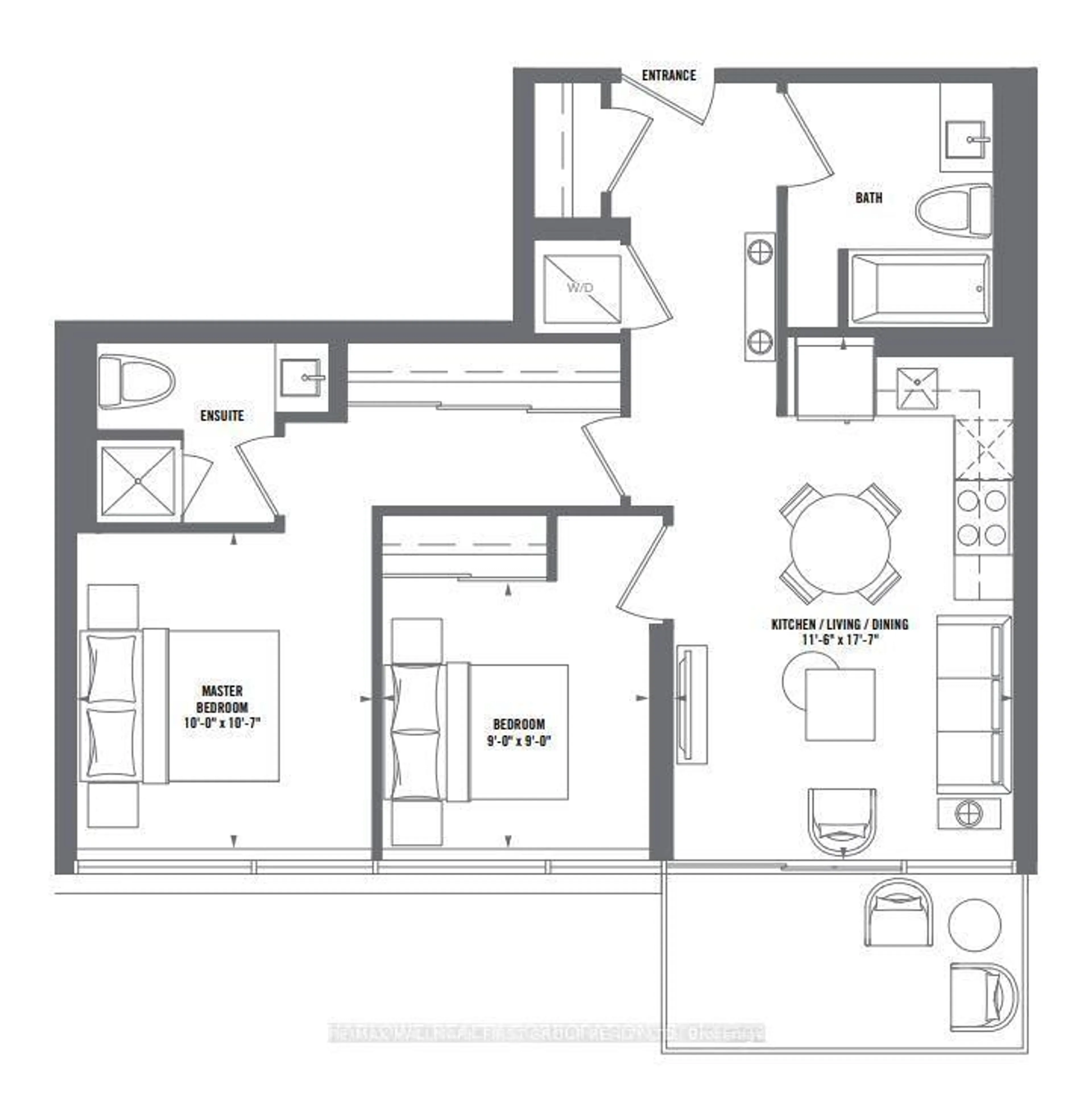 Floor plan for 1610 Charles St #444, Whitby Ontario L1N 0P5