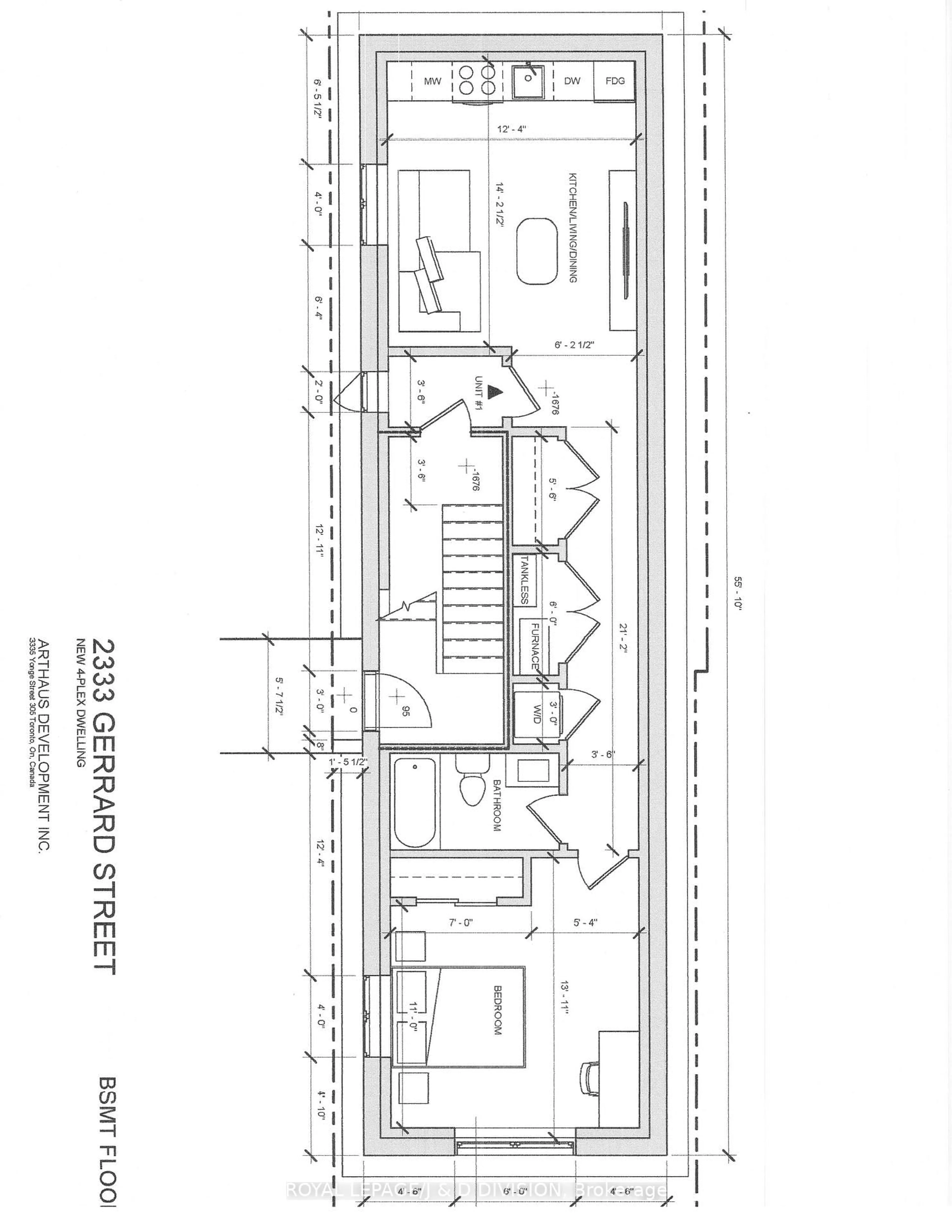 Floor plan for 2333 Gerrard St, Toronto Ontario M4E 2E5