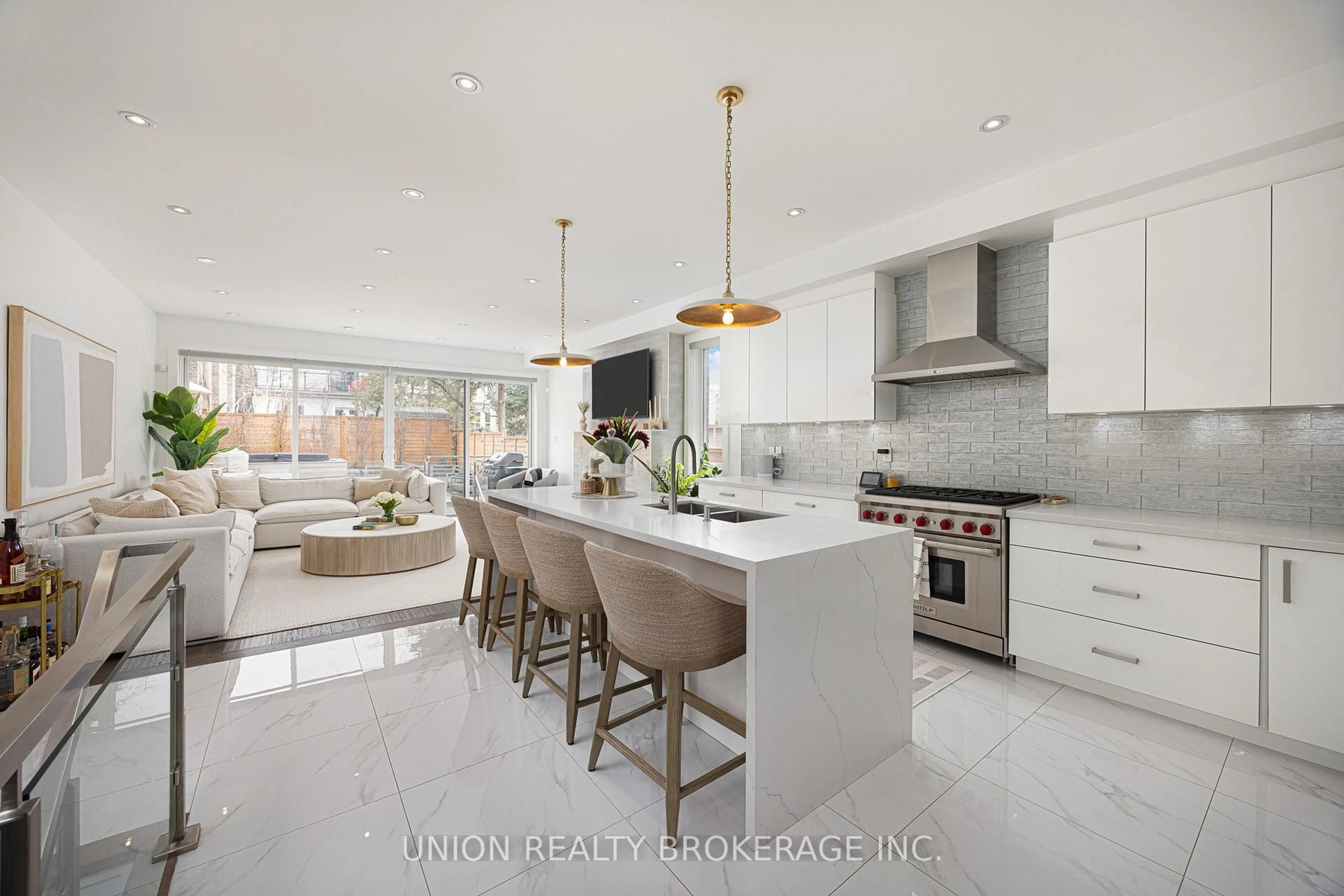 Contemporary kitchen, ceramic/tile floor for 105 Kenilworth Ave, Toronto Ontario M4L 3S4